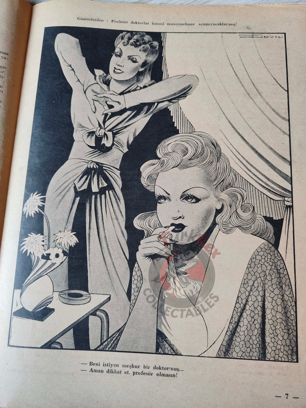 Akbaba 1943 Humor Magazine Turkish Turkey Germany Mussolini WW2 era Churchill Franklin D. Roosevelt