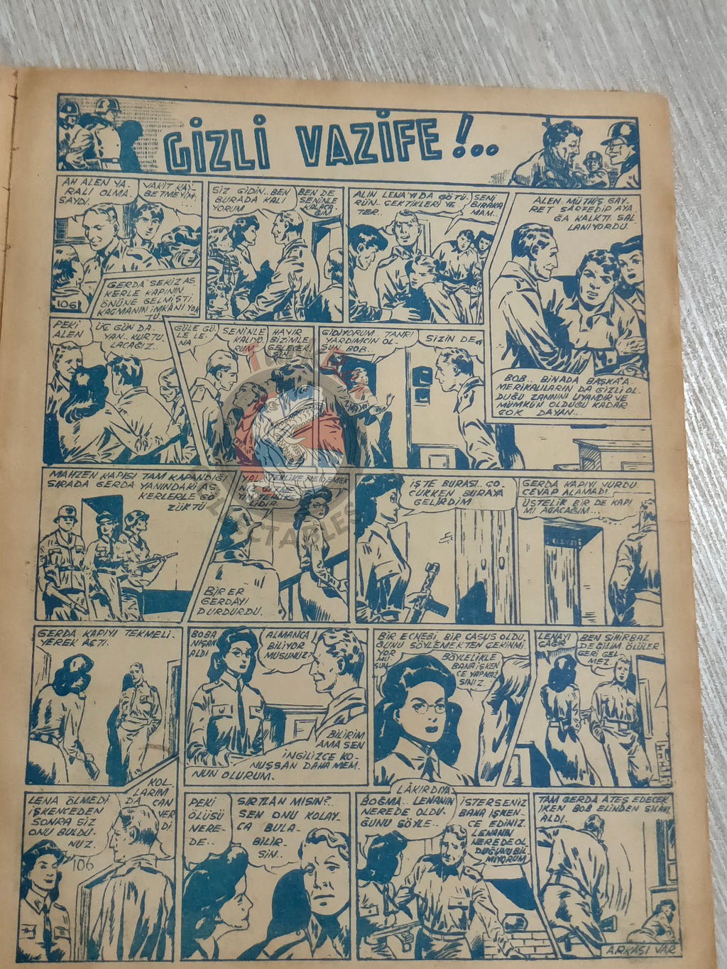 Binbir Roman #106 1950 Victor Hugo 93 - Mandrake Turkish Comic Mag Turkey