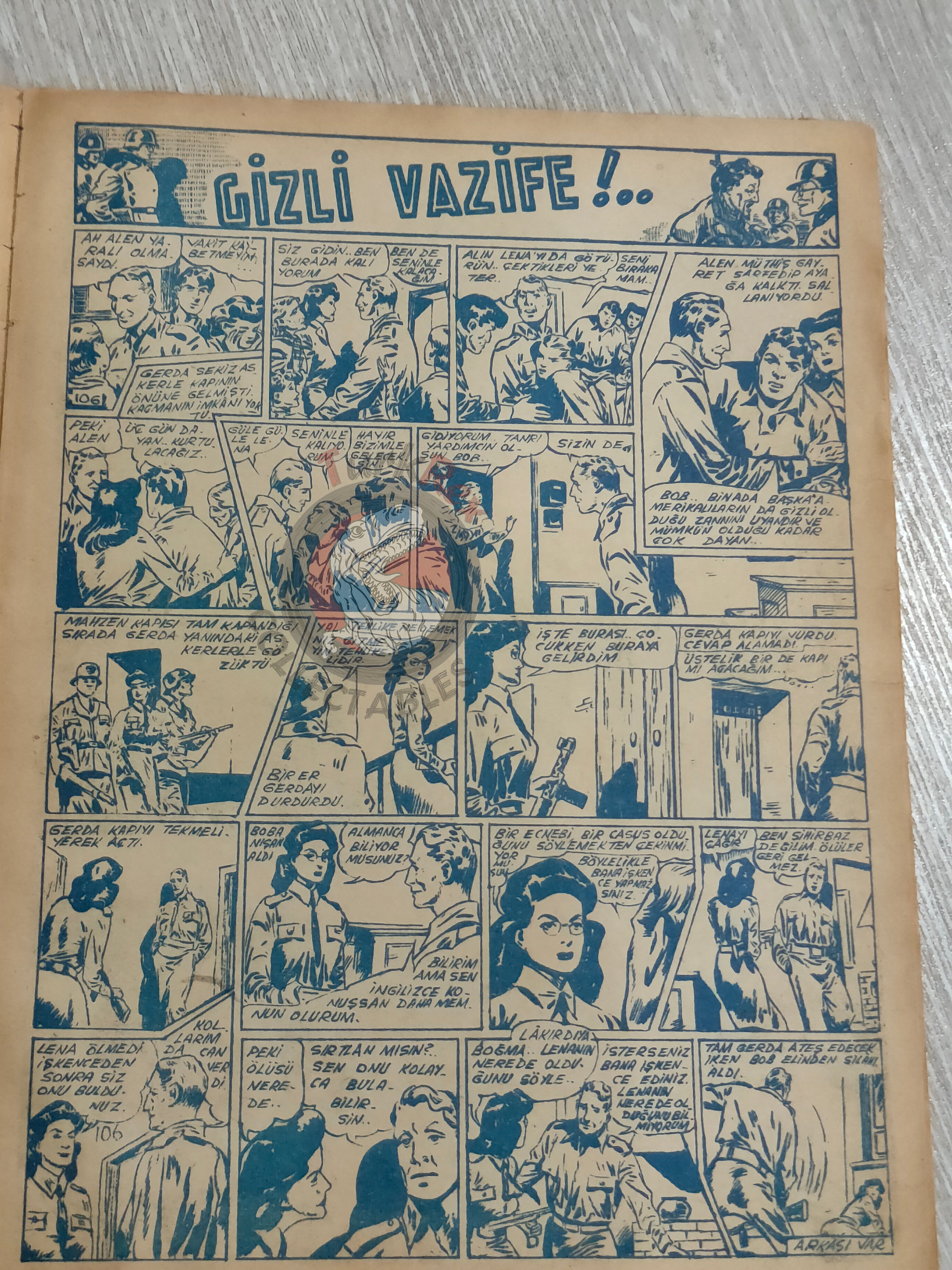 Binbir Roman #106 1950 Victor Hugo 93 - Mandrake Turkish Comic Mag Turkey