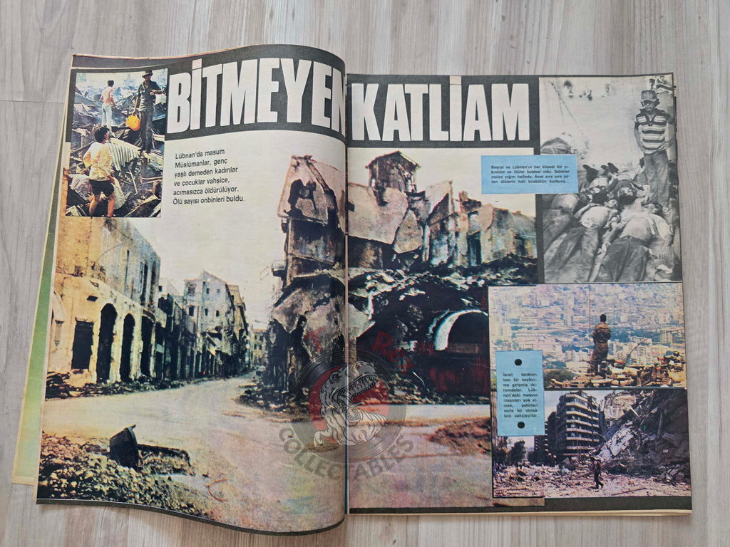 Hayat 1982 The Endless Massacre Lebanon Turkish Mag Turkey Israel Palestine Jordan Hassan bin Talal