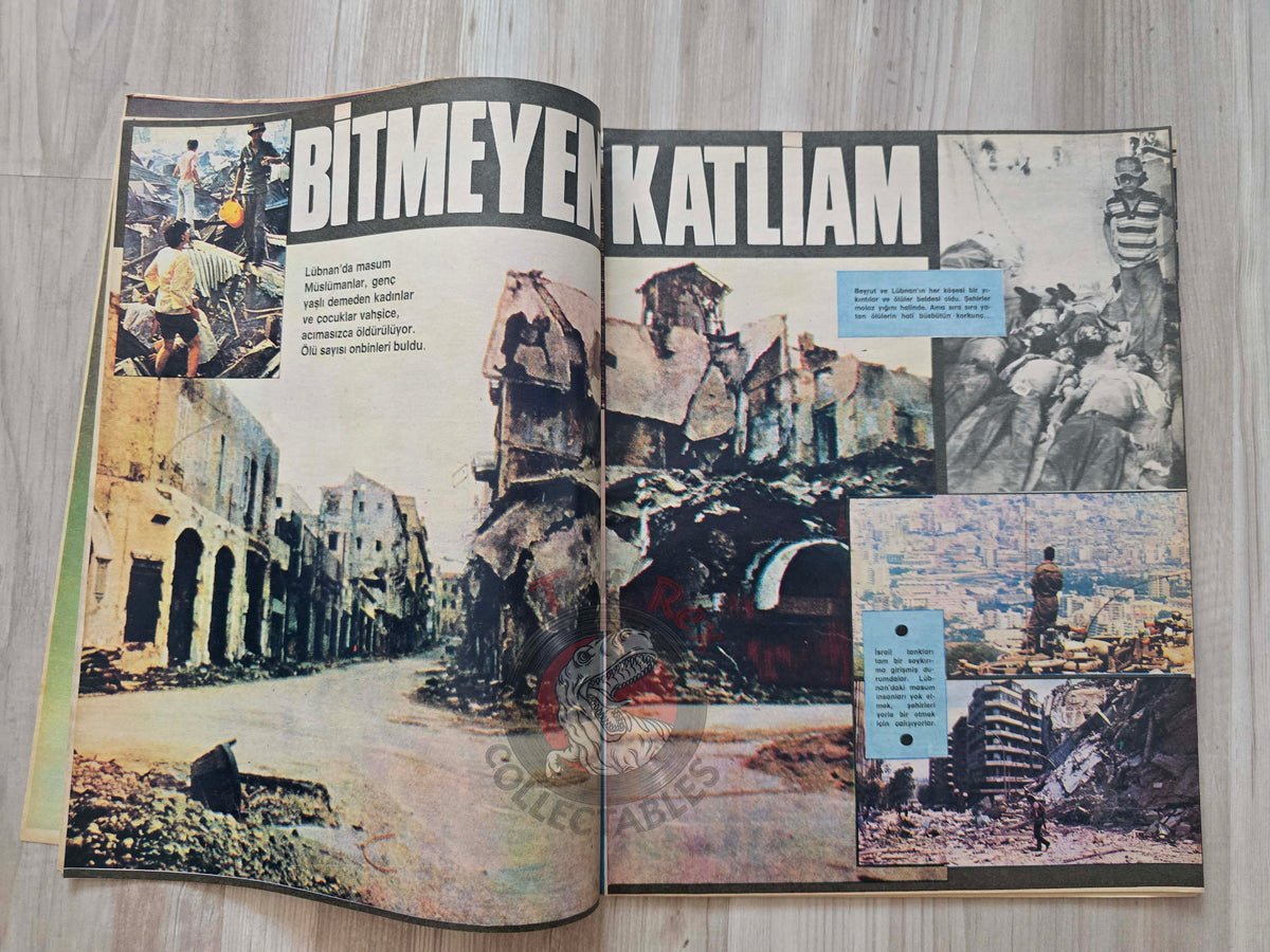 Hayat 1982 The Endless Massacre Lebanon Turkish Mag Turkey Israel Palestine Jordan Hassan bin Talal