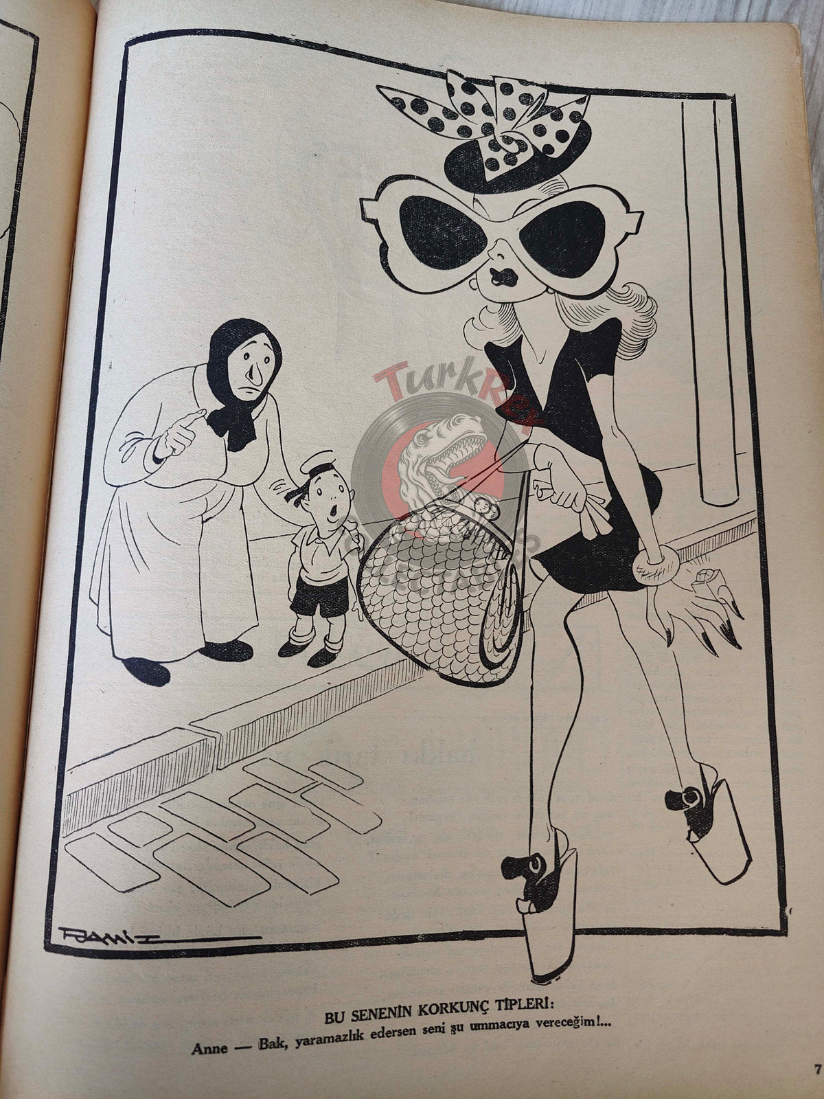 Karikatür 1944 Humor Magazine Turkish Turkey The Invasion Fleet Germany Britain USA WW2 era