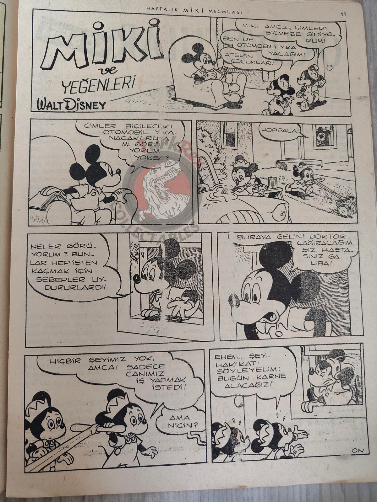 Mickey Mouse Mag 1963 Turkish Comic Turkey Walt Disney Donald Duck Goofy