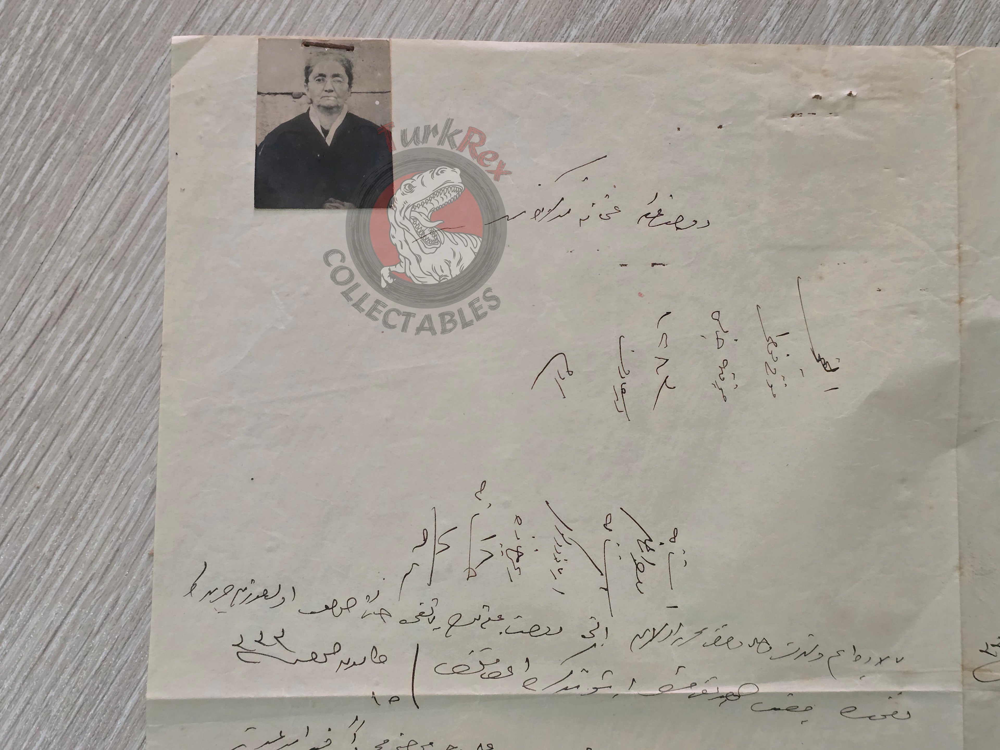 Ottoman Identity Document Copy 1924 with Photograph Greek Ottoman Citizens Married Couple