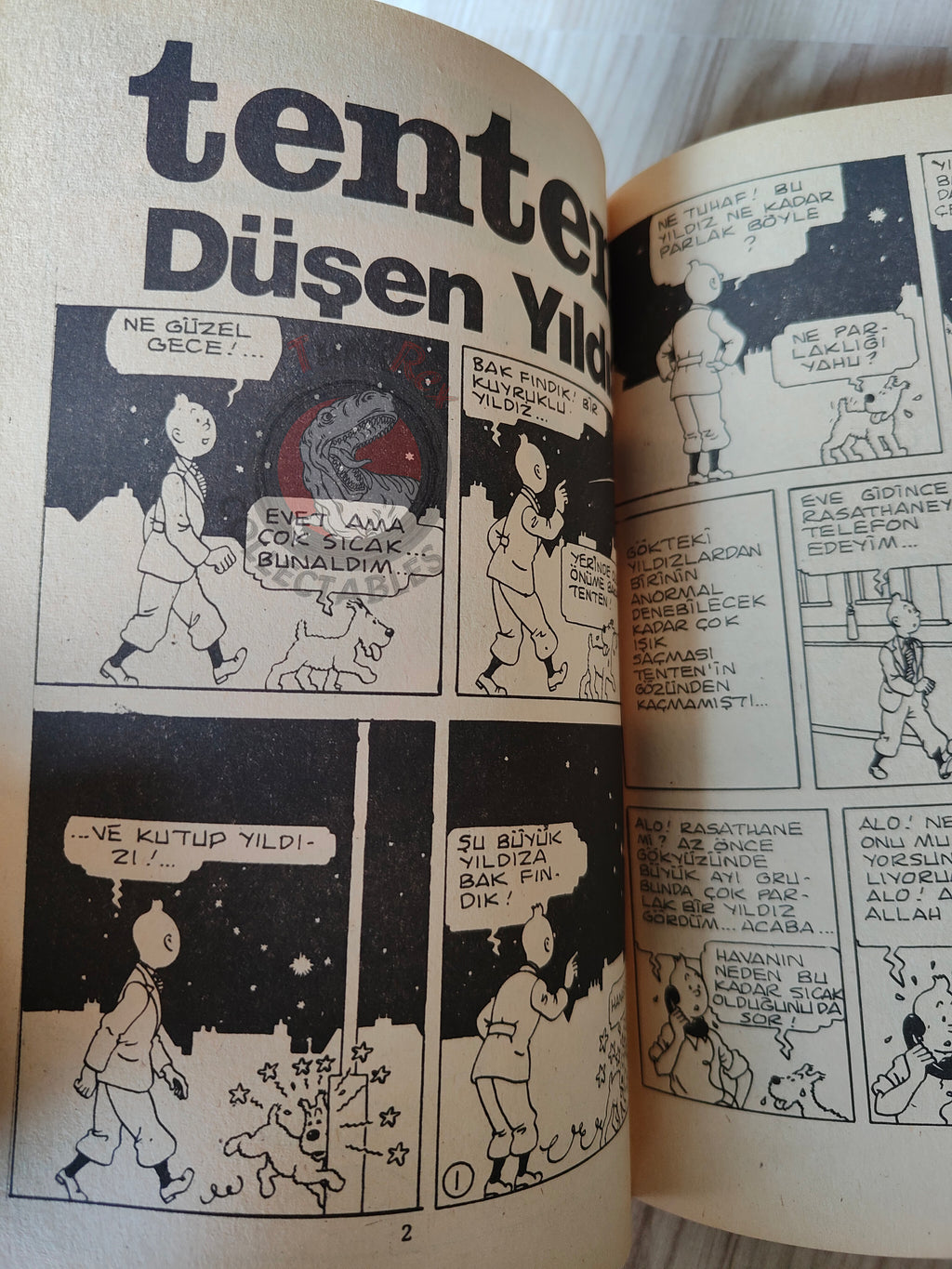 Tintin – The Shooting Star early 1980s Turkish Edition Comic Turkey 2