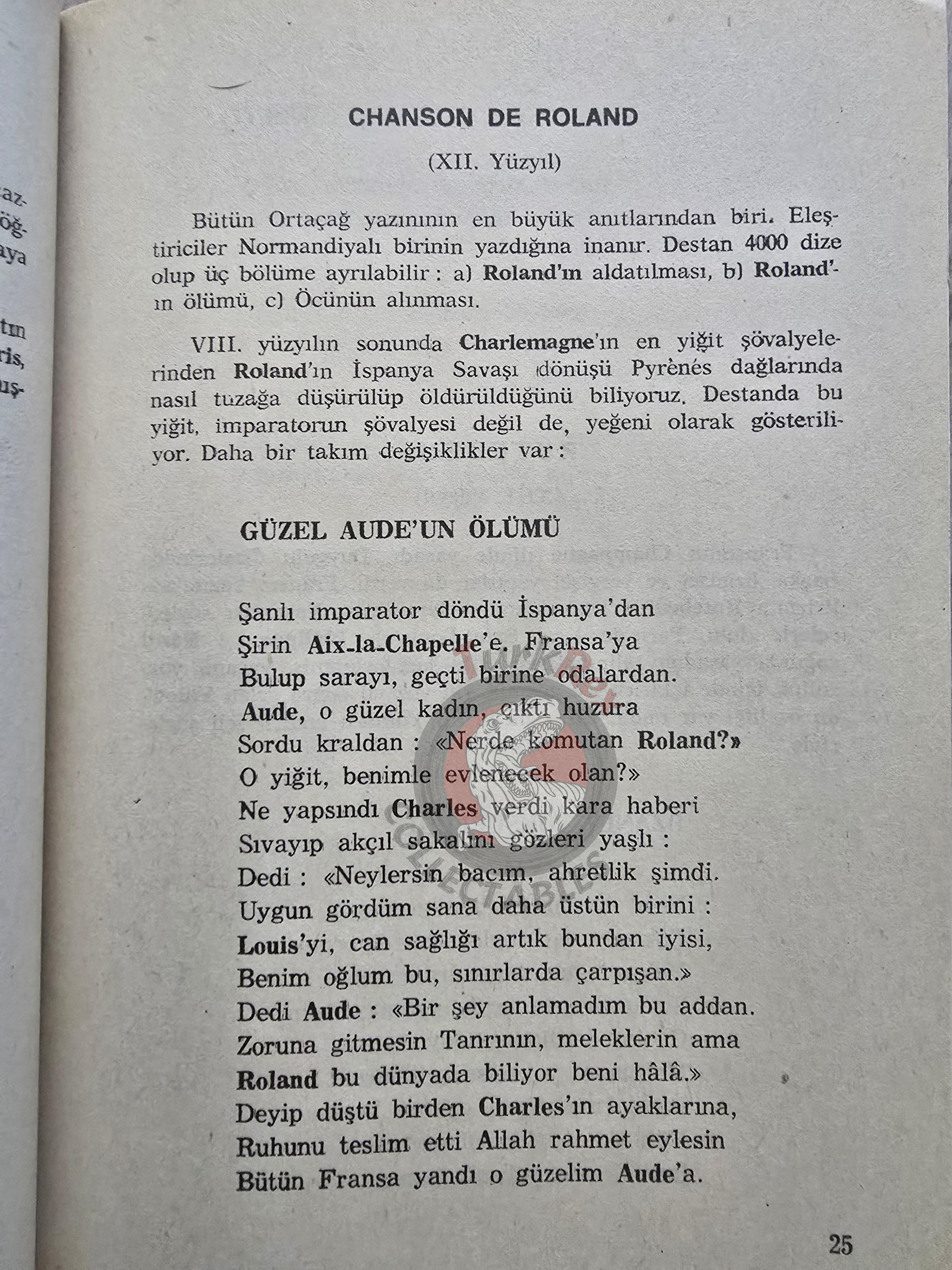 French Poetry 1985 Turkish Book France Cantilène de Sainte-Eulalie François Villon