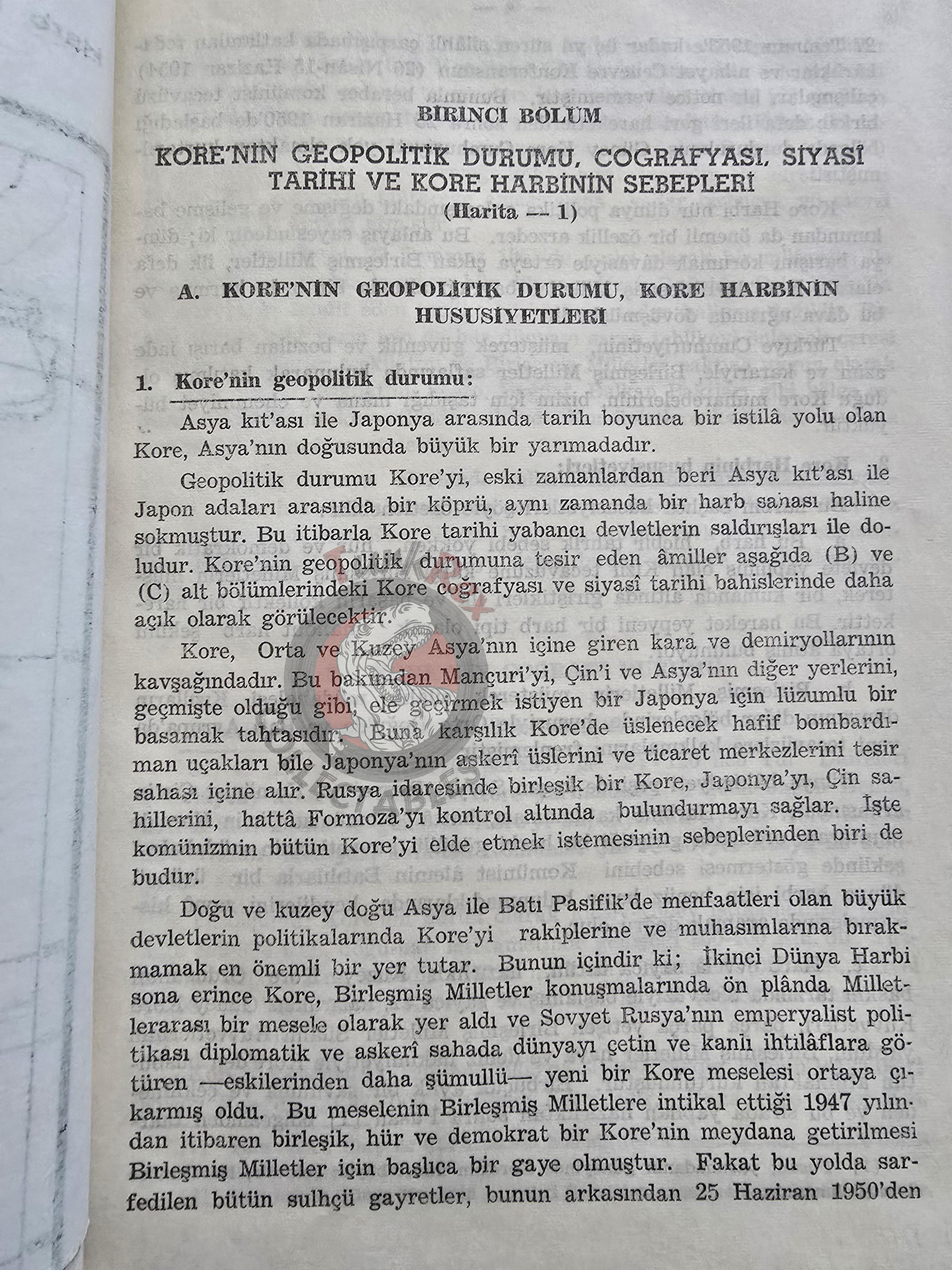 Turkish Armed Forces Operations in the Korean War 1950–1953 Turkey Book 1959 with Maps