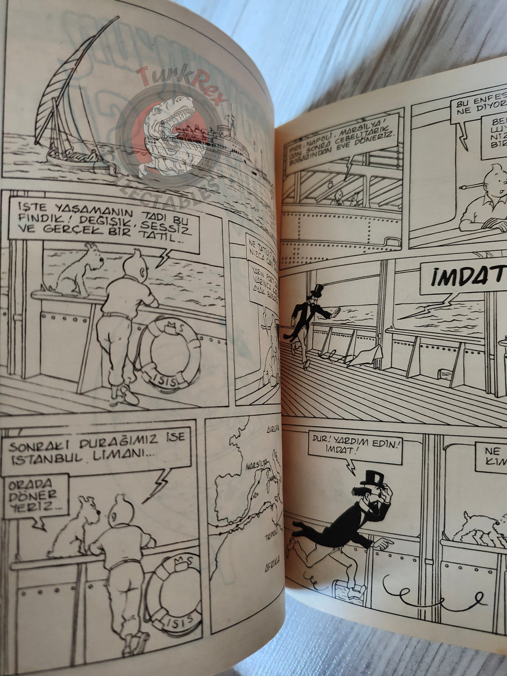 Tintin – Cigars of the Pharaoh mid 1980s Turkish Edition Comic Turkey 1