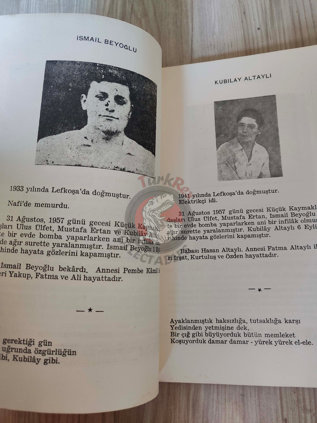 Cyprus Martyrs' Album 1963 1st Turkish Book Turkey Cypriot Killed