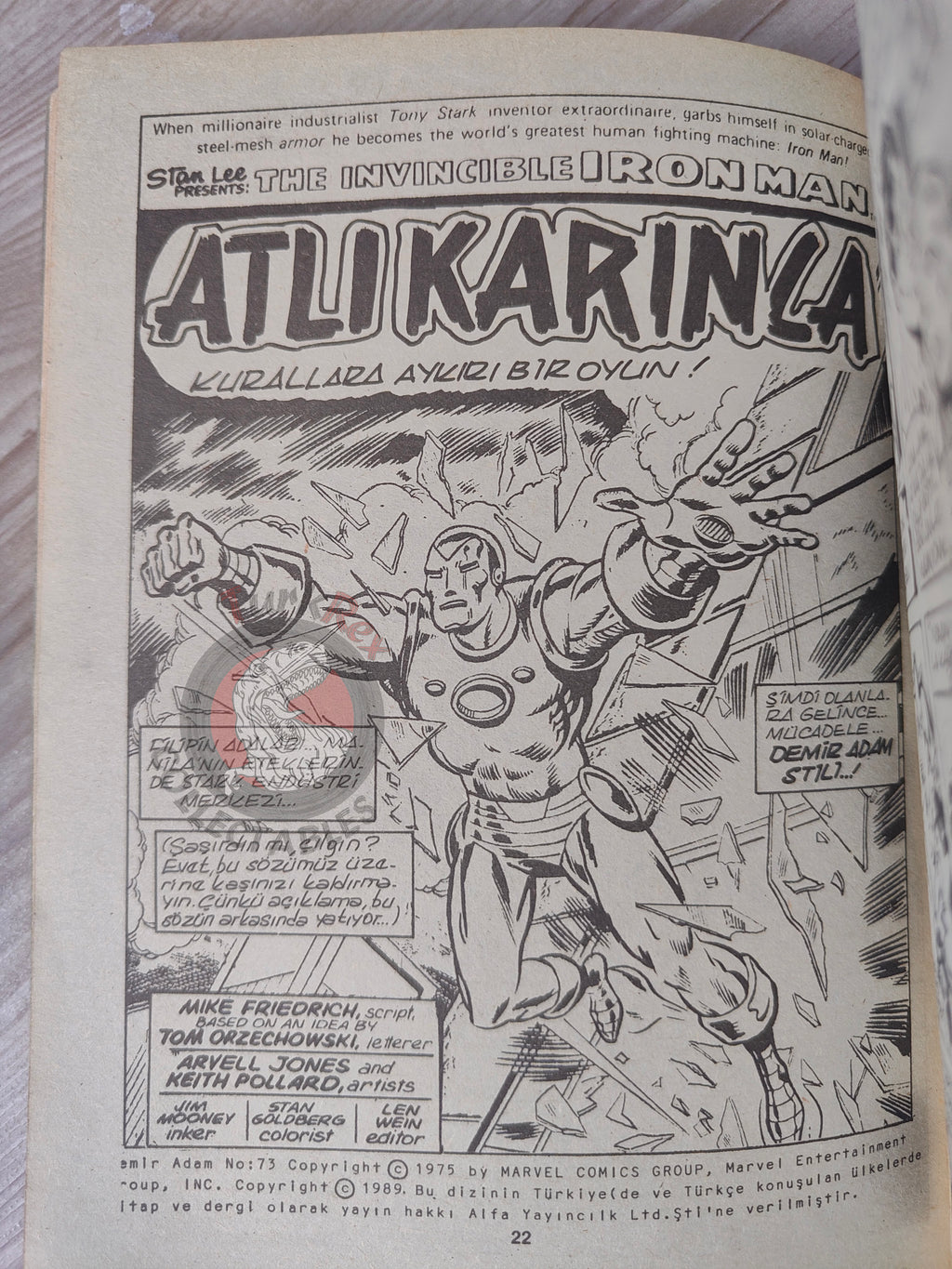 Iron Man #2 Demir Adam 1989 Turkish Comic Turkey #72 #73 #74 #75