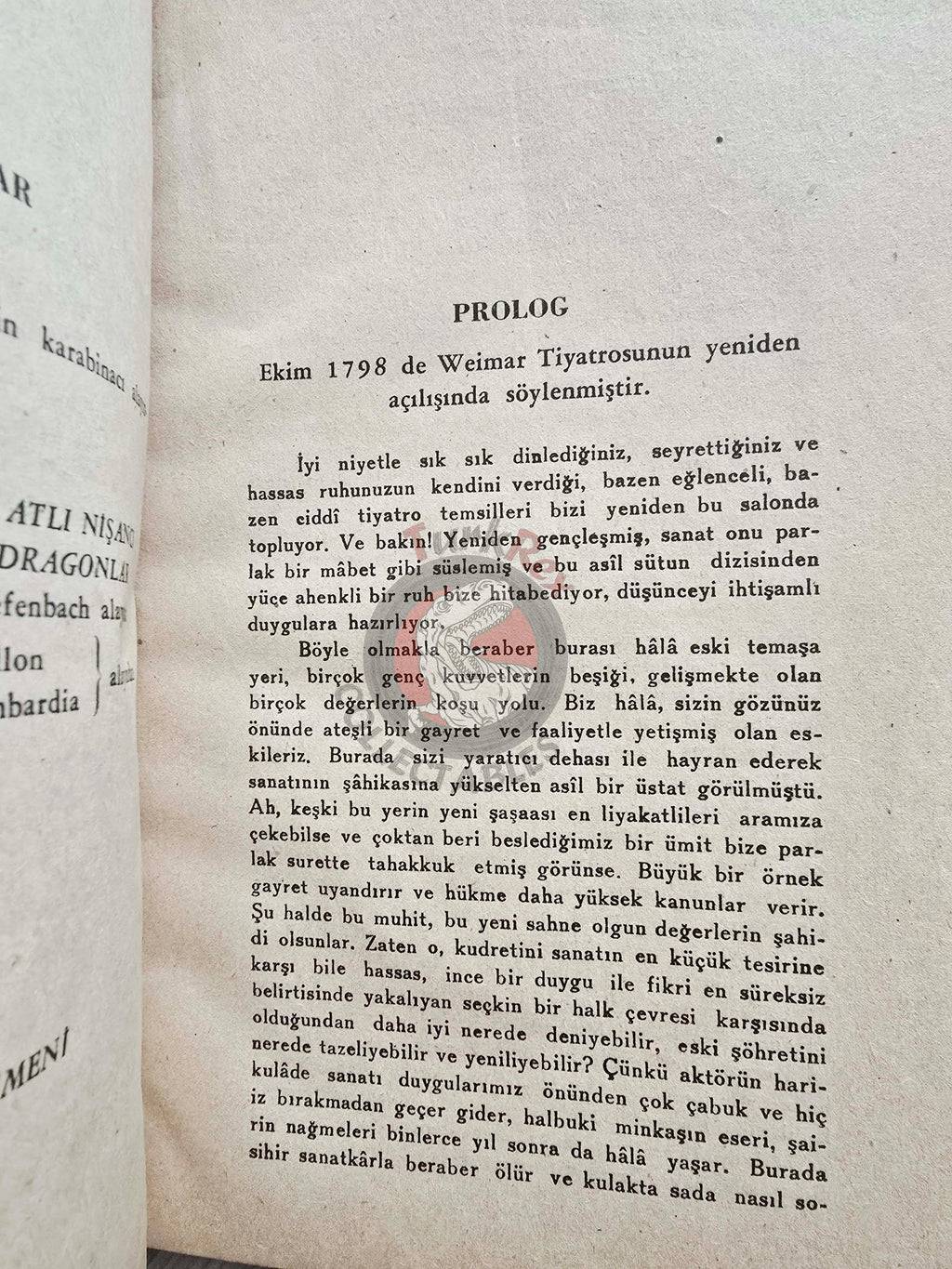Friedrich Schiller – Wallenstein Trilogy 1946 1st Turkish Book Turkey