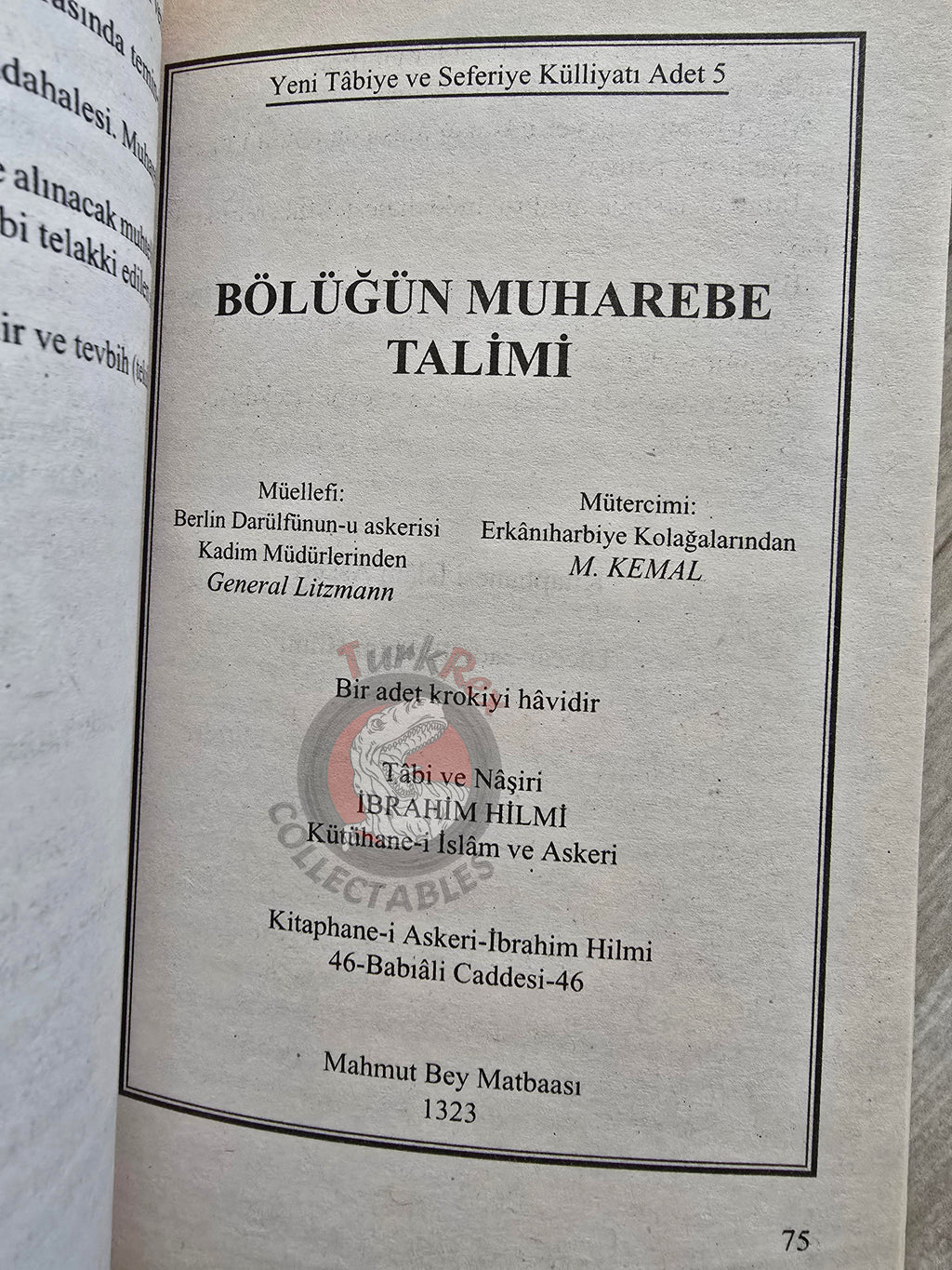 Atatürk's Translation Books on Military 1998 Turkish Book Turkey Karl Litzmann