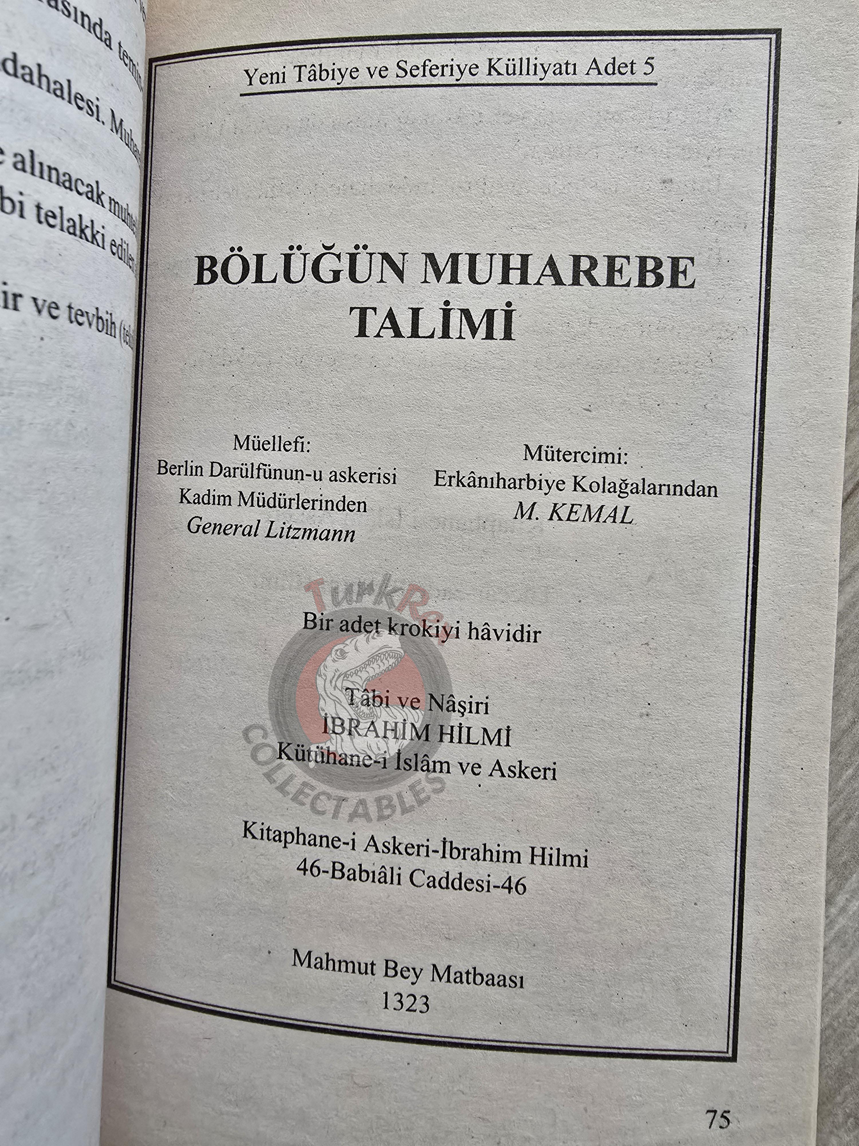 Atatürk's Translation Books on Military 1998 Turkish Book Turkey Karl Litzmann