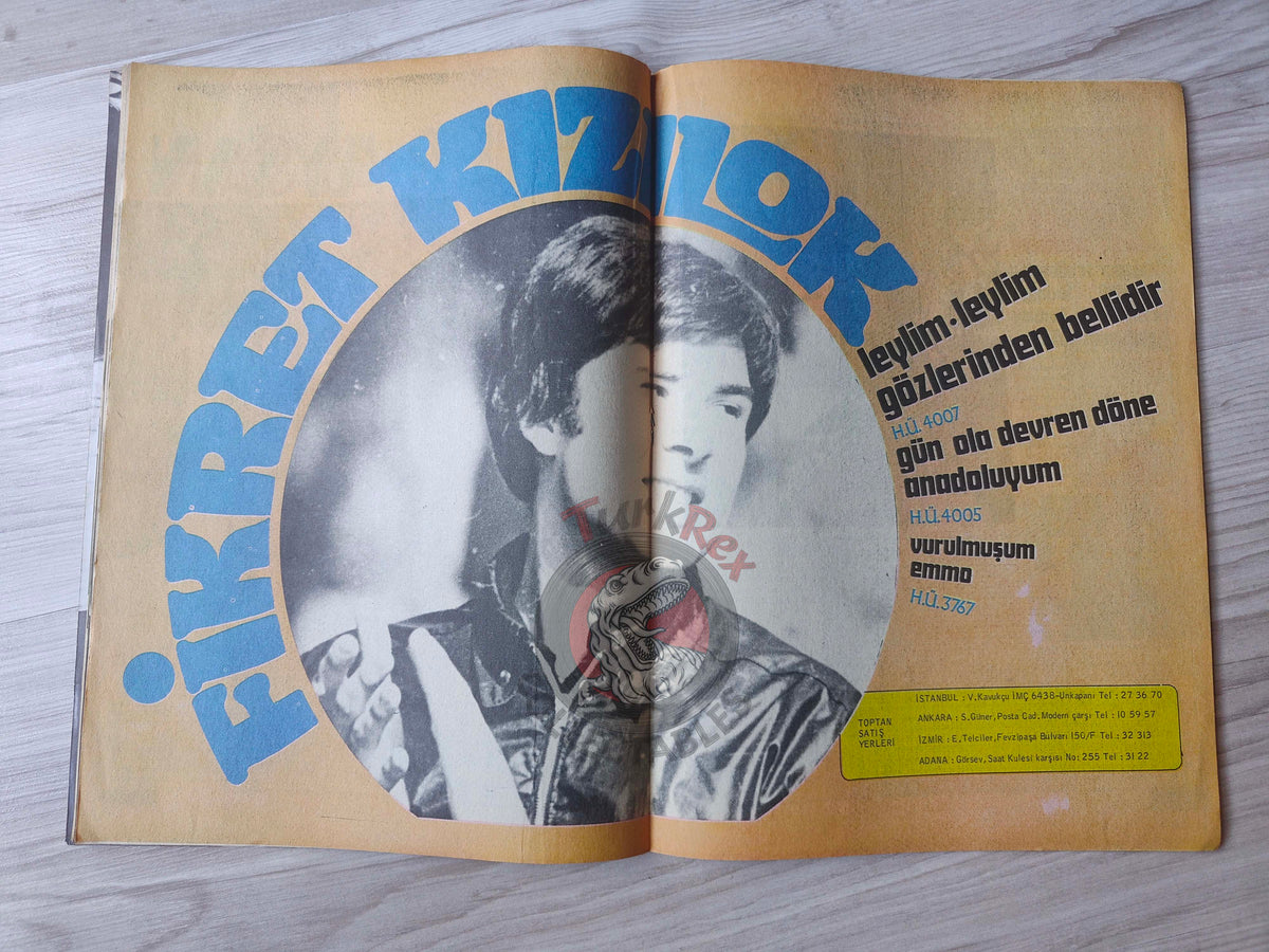 Hey 1972 Dalida Turkish Mag Turkey The Doors Led Zeppelin  Aphrodite’s Child T. Rex.
