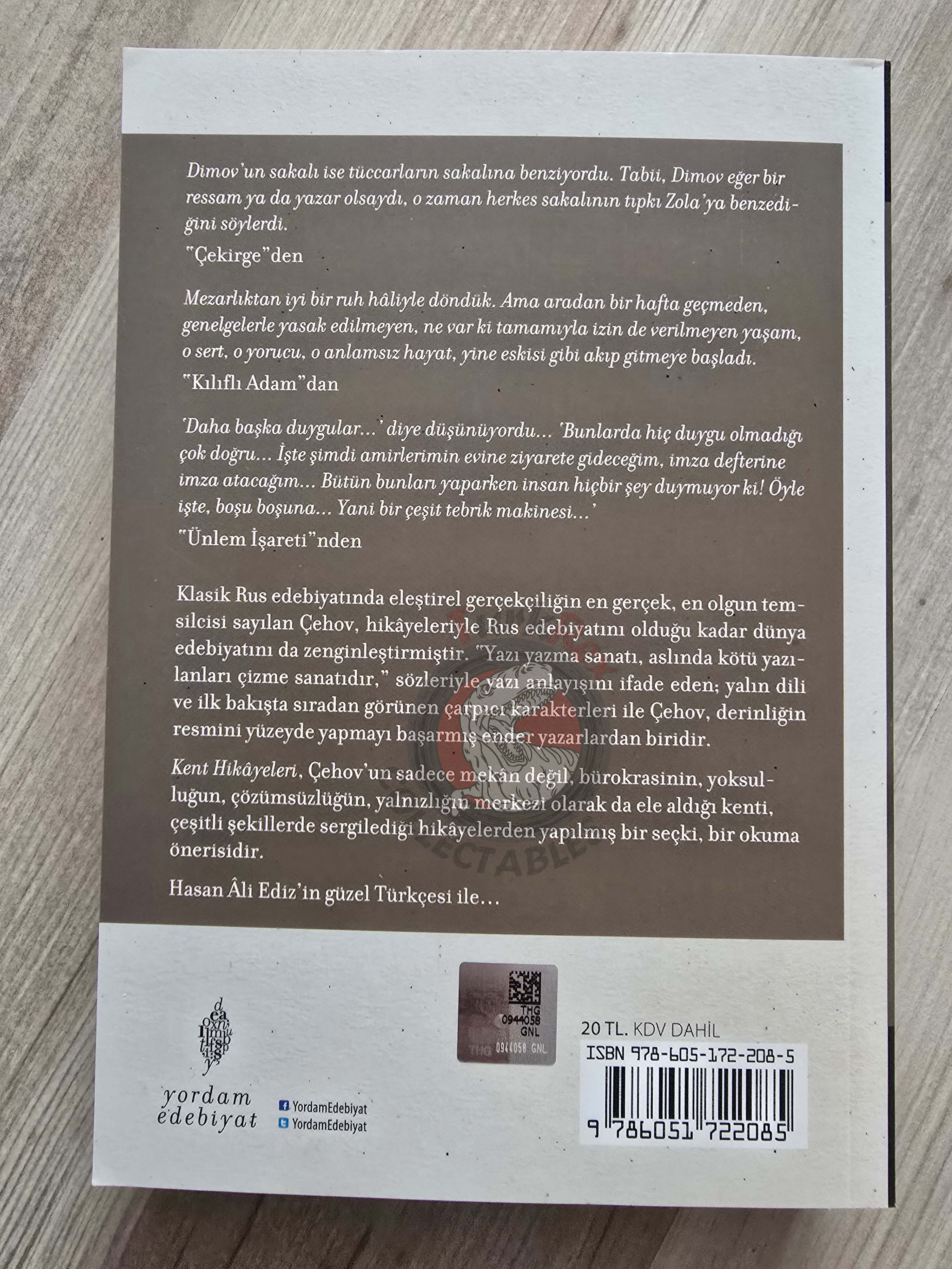 Anton Chekhov – Selected Stories: Tales of City Life 2017 Turkish Book Turkey