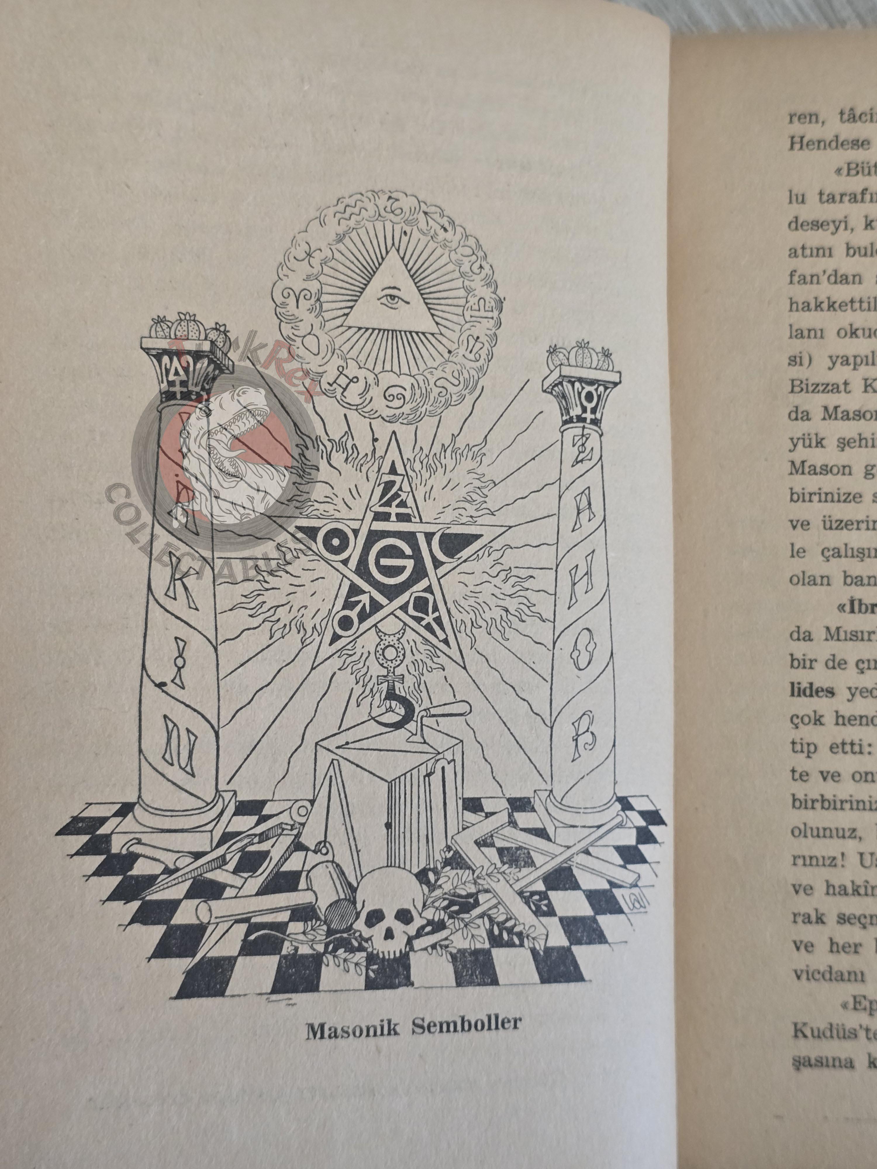 Freemasonry in the World and in Turkey 1965 Turkish Book Masonic Masons Illustrated