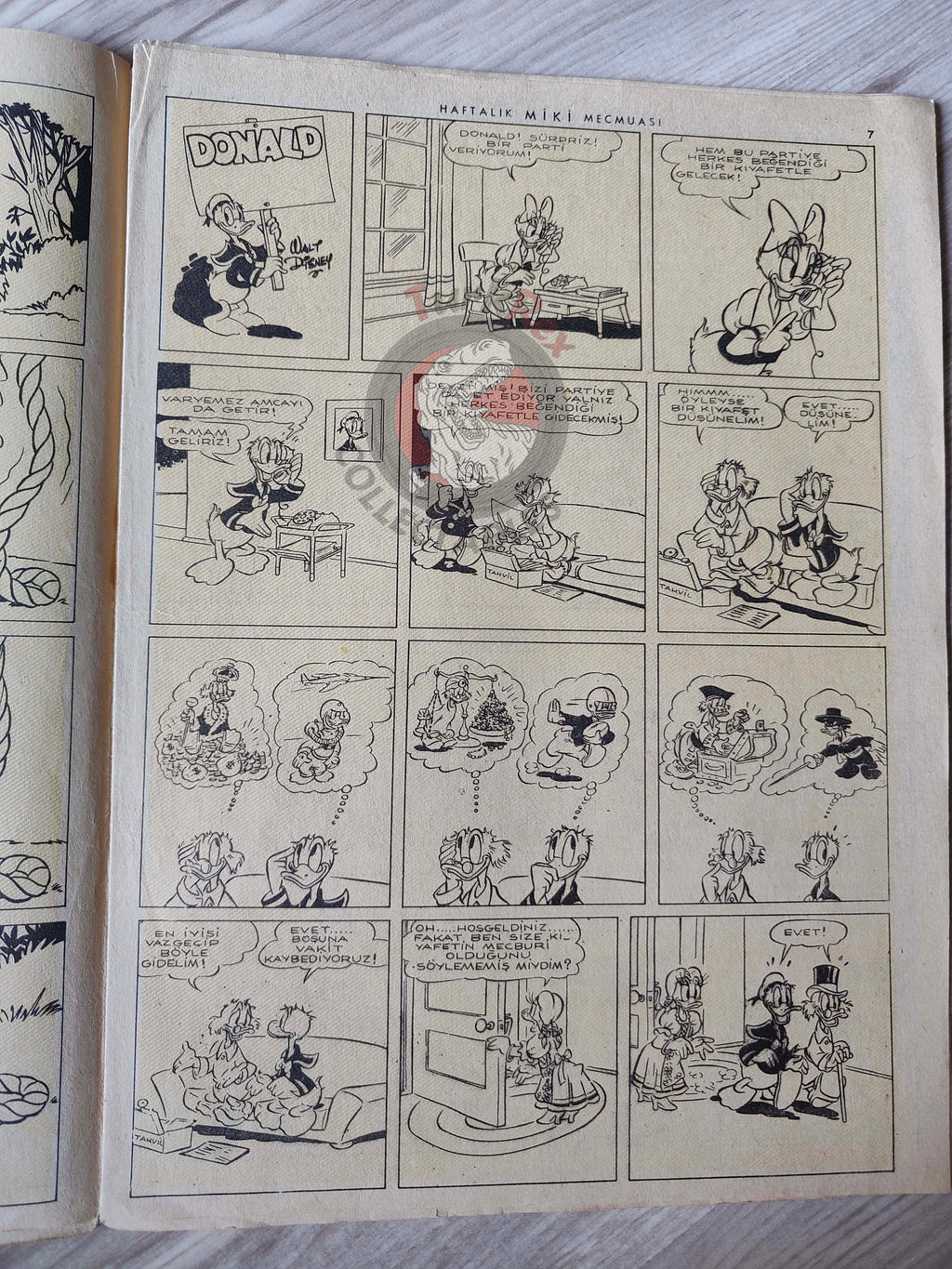 Mickey Mouse Mag #57 1963 Turkish Comic Turkey Walt Disney Donald Duck Goofy