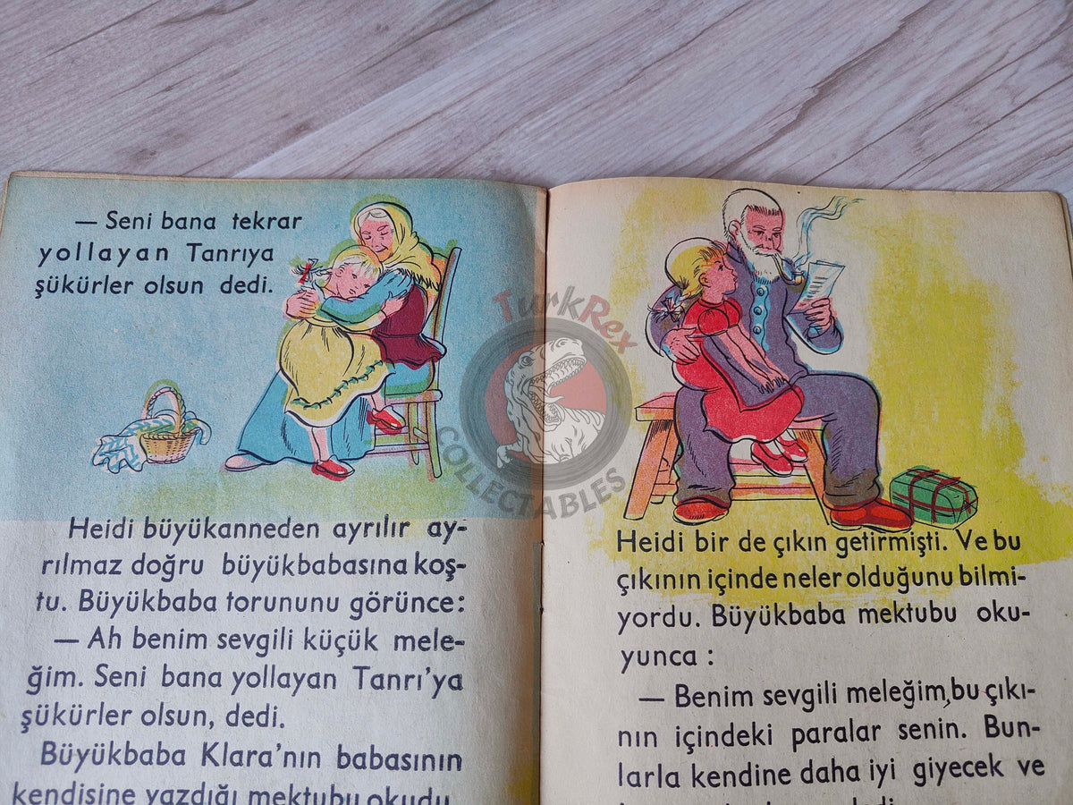 Johanna Spyri – Heidi 1960s Turkish Book Turkey Illustrated