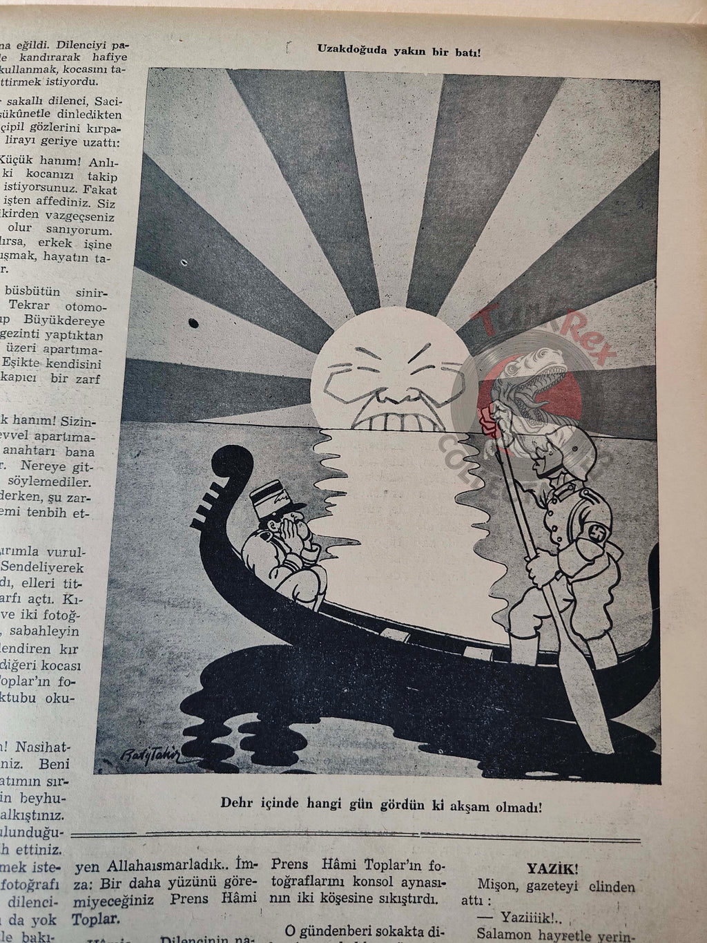 Akbaba 1943 Humor Magazine Turkish Turkey The Barrel of War Germany WW2 era Russia Ukraine
