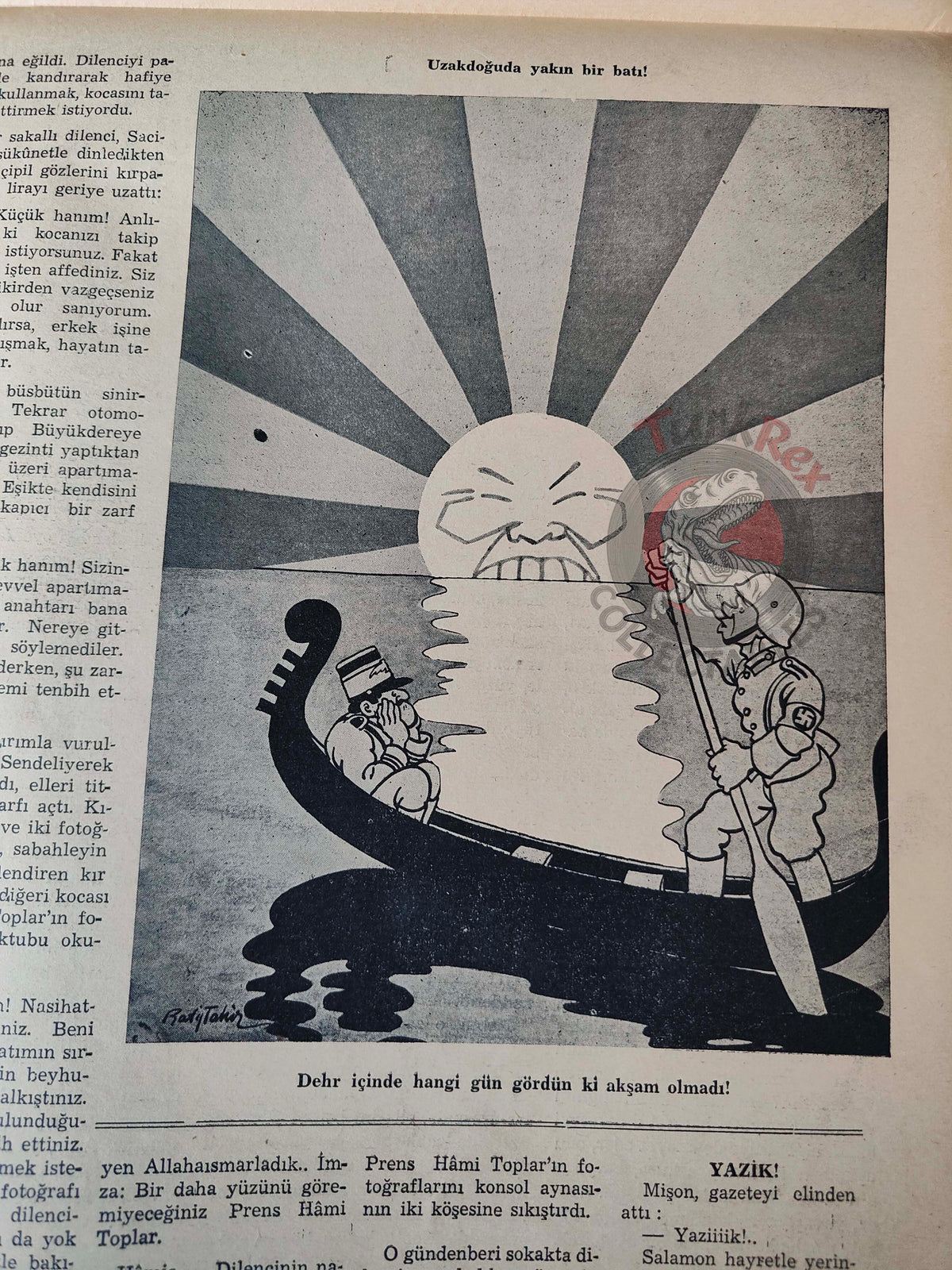 Akbaba 1943 Humor Magazine Turkish Turkey The Barrel of War Germany WW2 era Russia Ukraine