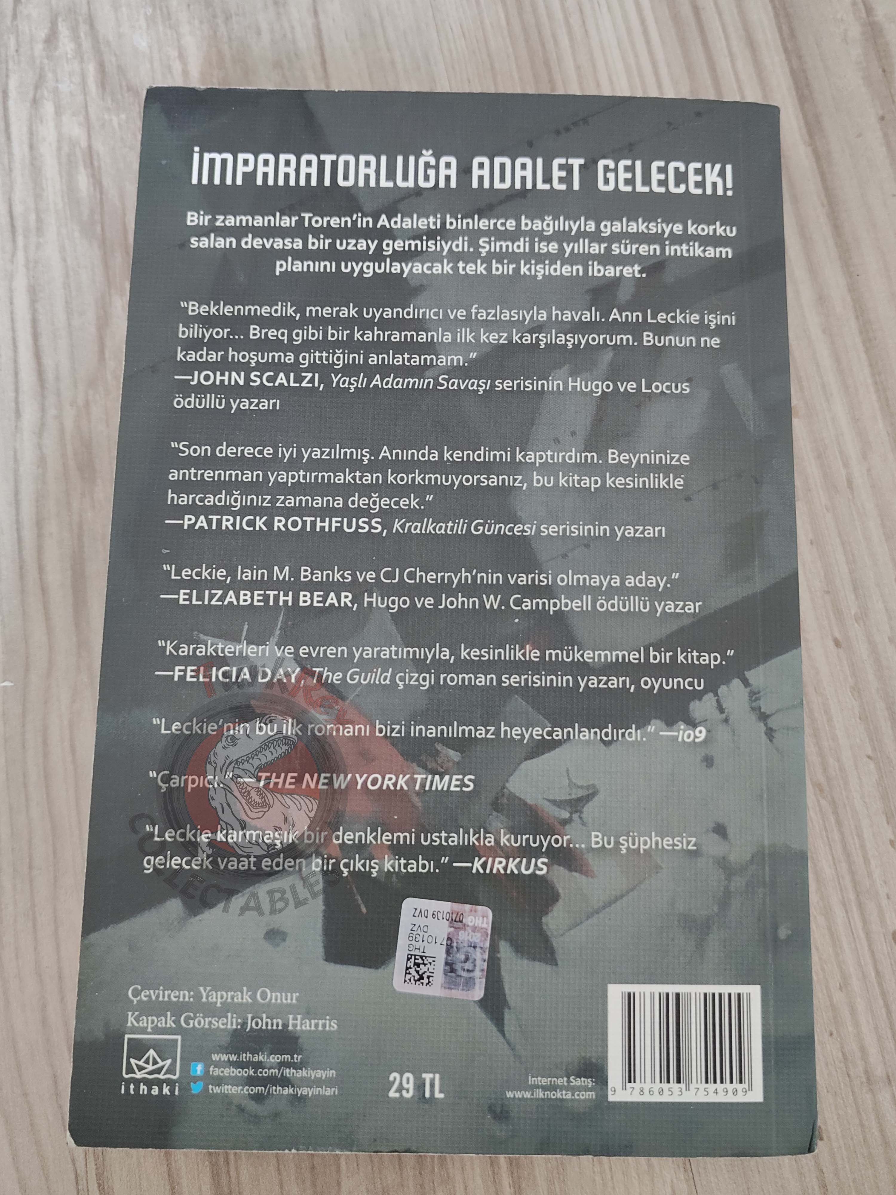 Ann Leckie – Ancillary Justice 2015 1st Turkish Book Turkey