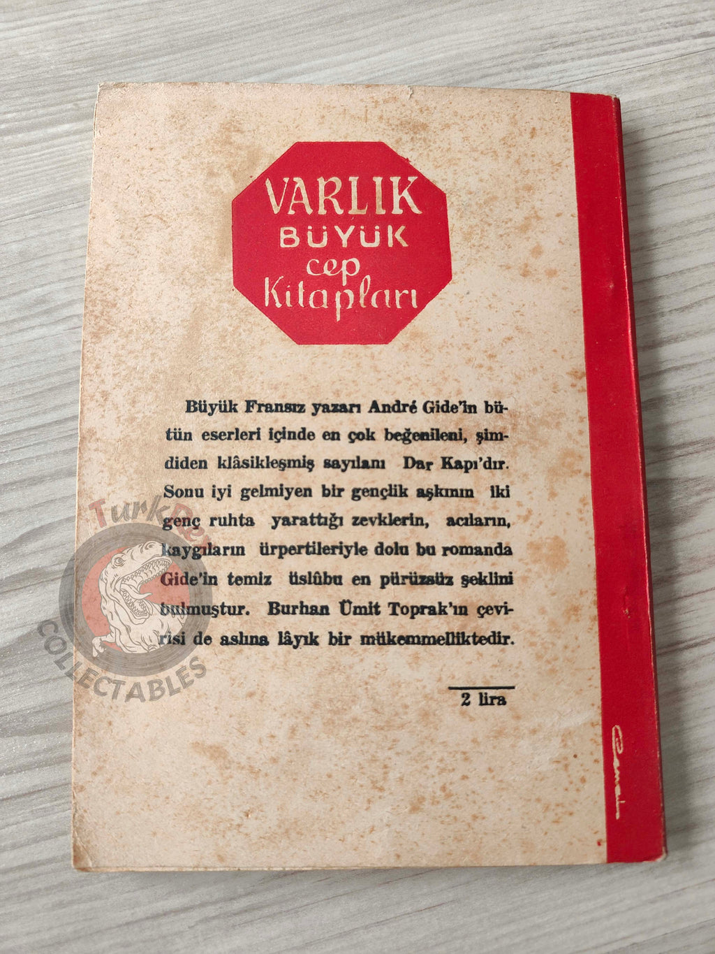 André Gide – Strait Is the Gate 1957 Turkish Book Turkey