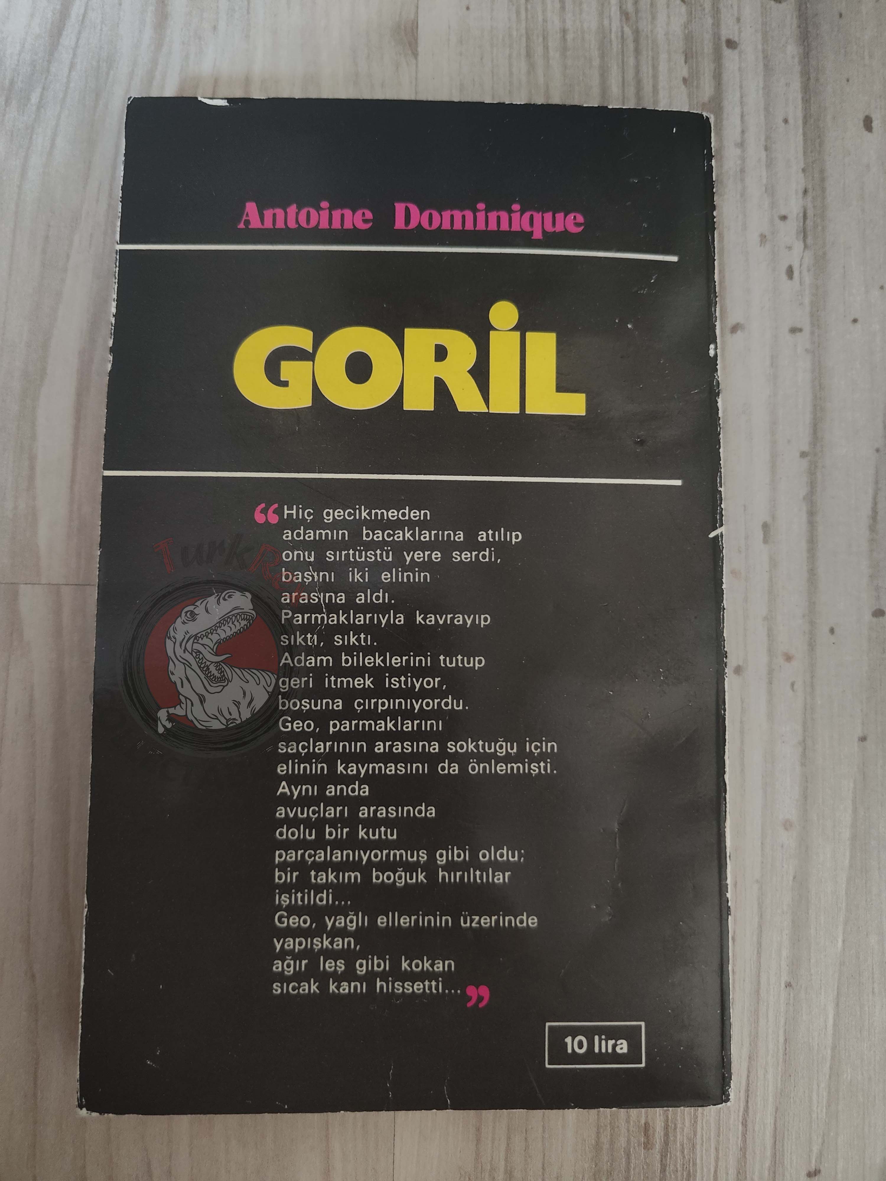 Antoine Dominique – Le Gorille 1971 1st Turkish Book Turkey