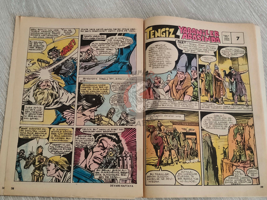 Tercüman Çocuk #37 1982 Turkish Comic Turkey Superman Star Wars #27 The Flintstones Thorgal Larry Yuma