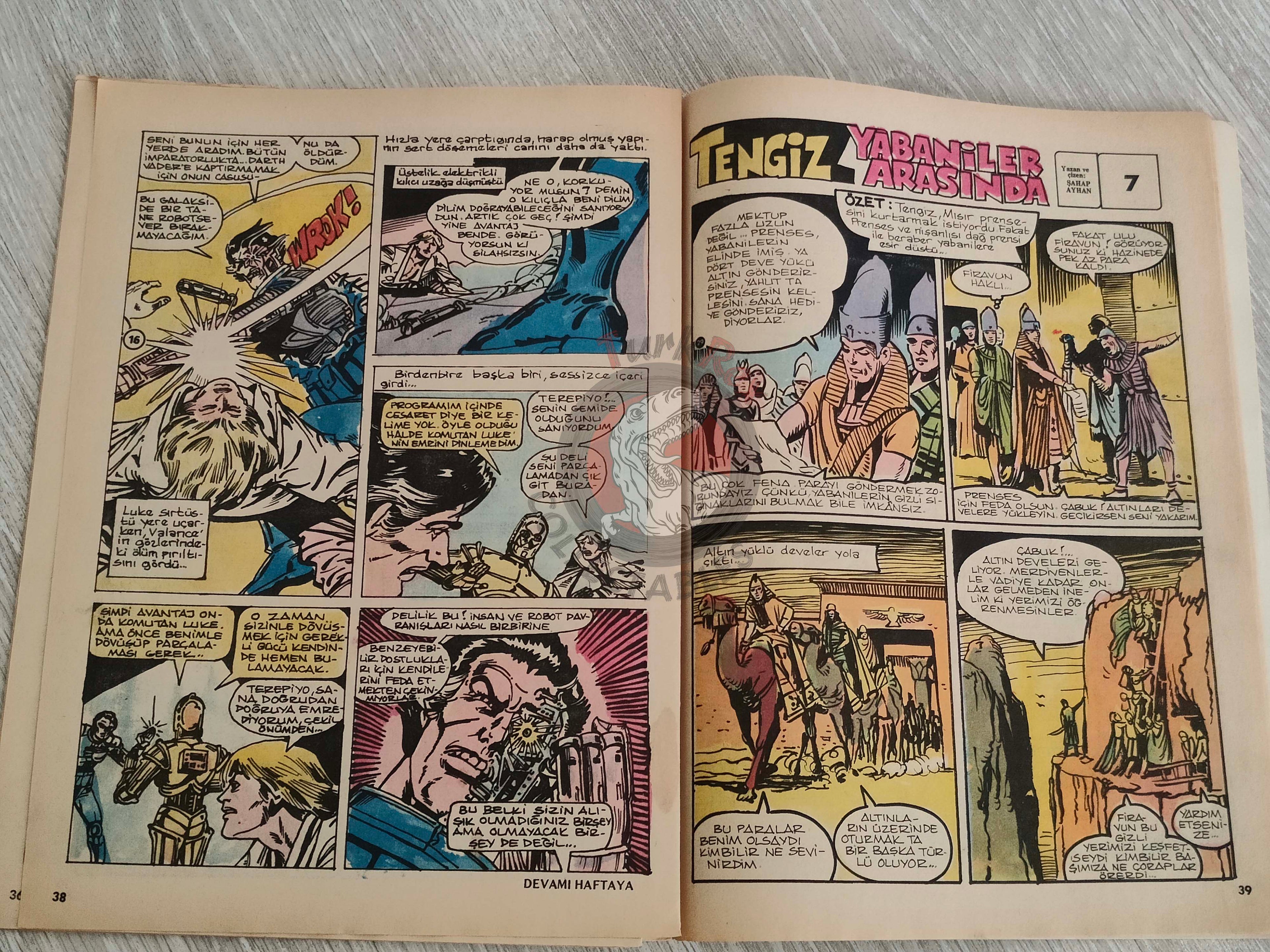 Tercüman Çocuk #37 1982 Turkish Comic Turkey Superman Star Wars #27 The Flintstones Thorgal Larry Yuma