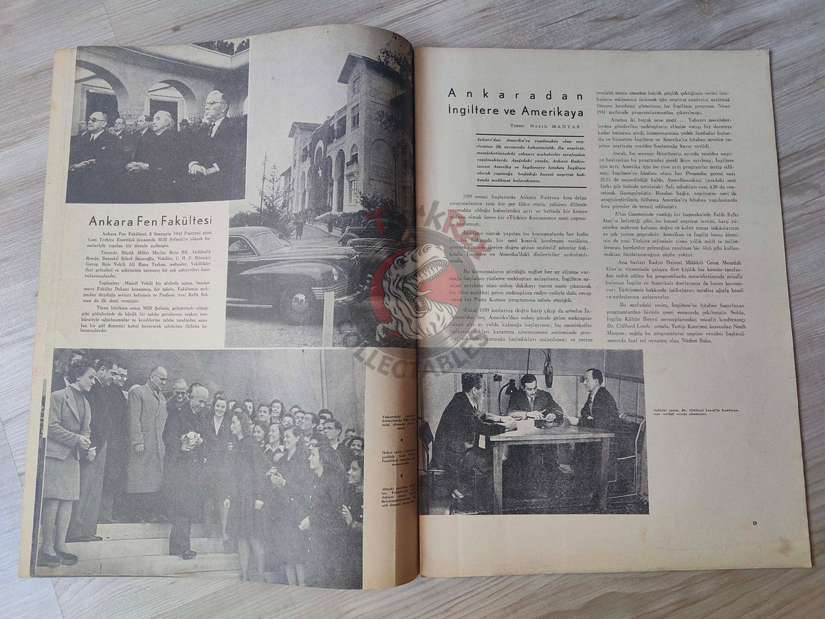 Radyo 1943 The 3rd Turkish History Congress Turkish Magazine Turkey WW2 World War Two Radio
