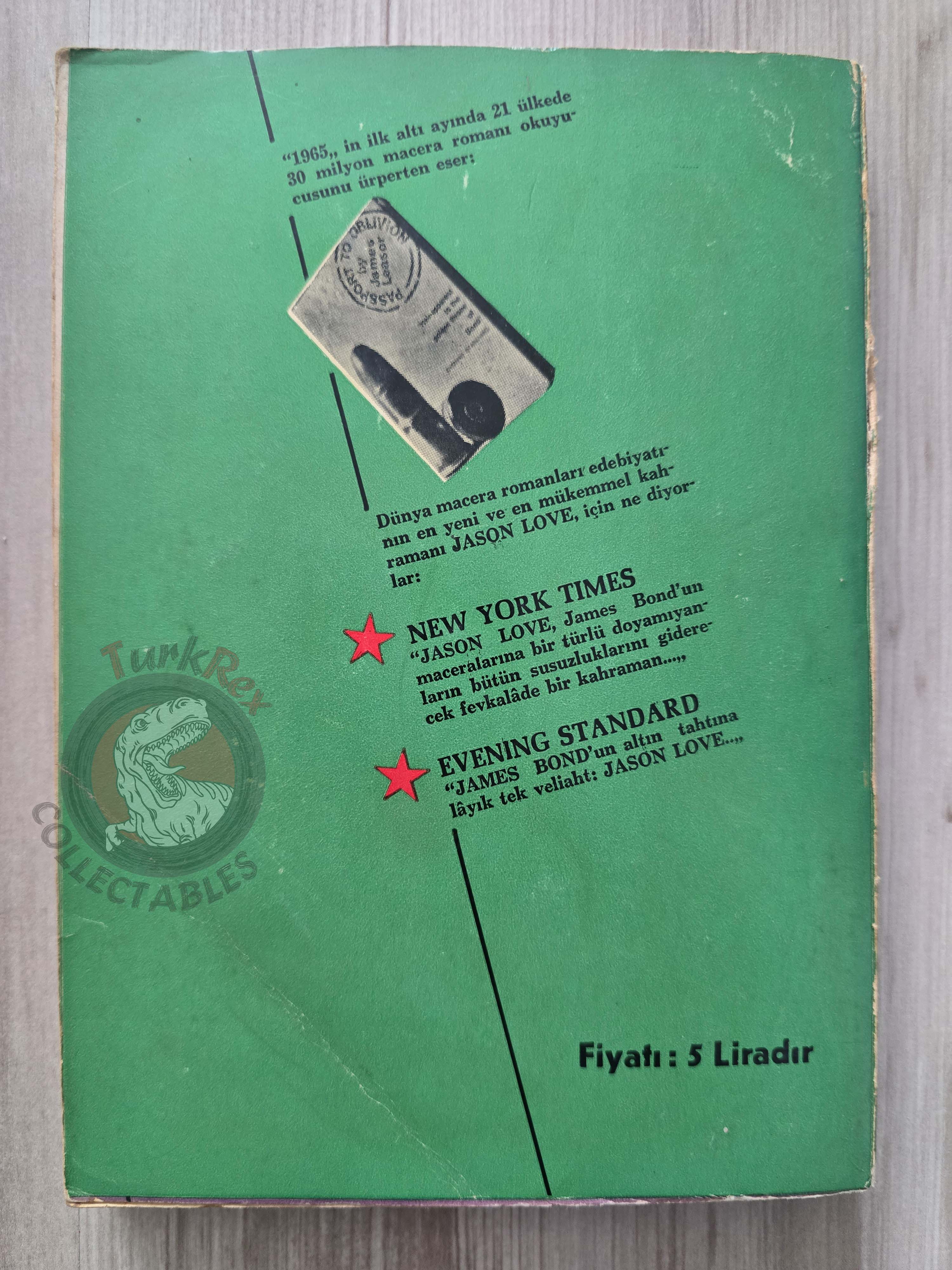 James Leasor – Passport to Oblivion 1965 1st Turkish Book Turkey Jason Love