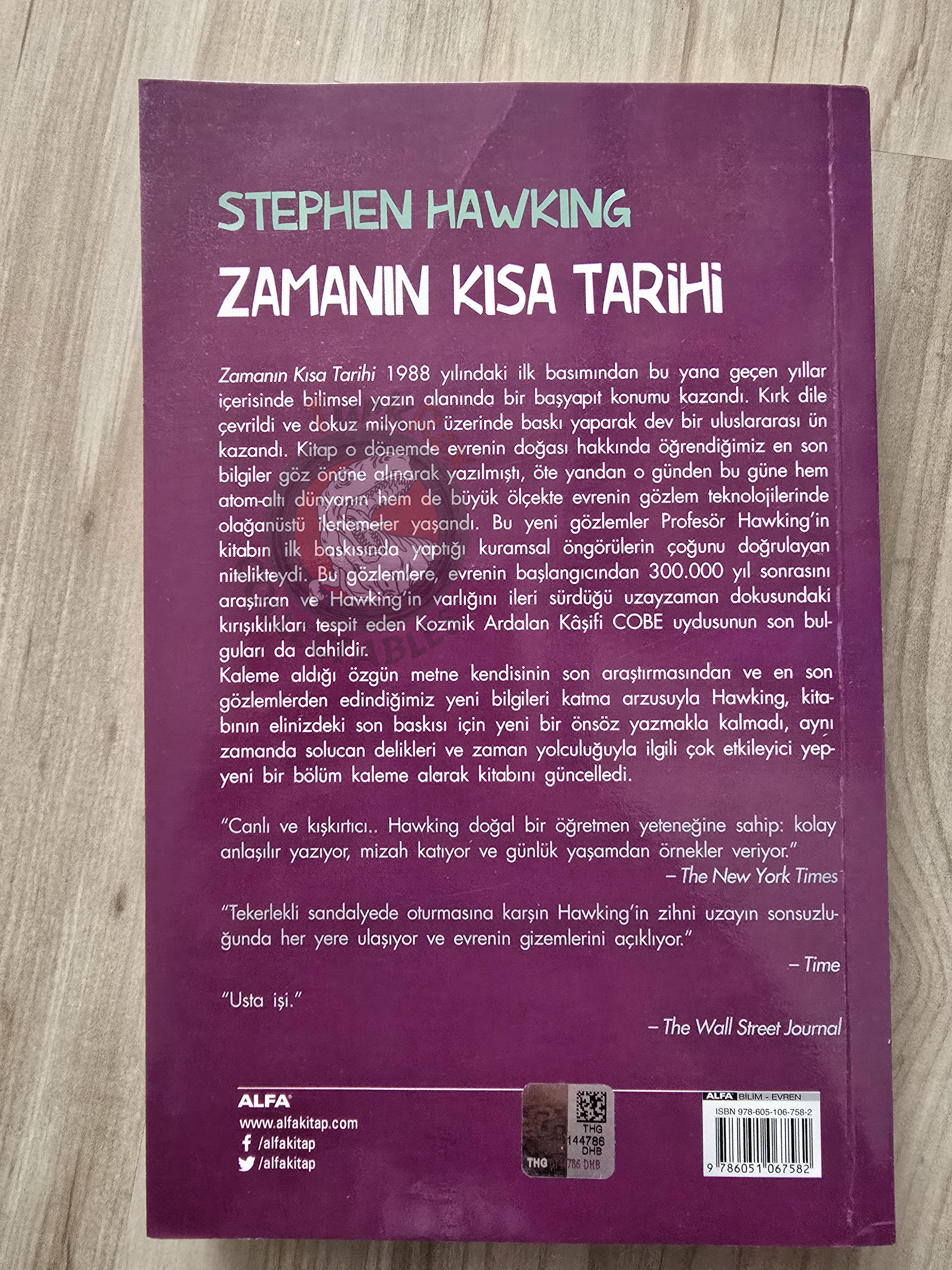 Stephen Hawking – A Brief History Of Time 2015 Turkish Book Turkey