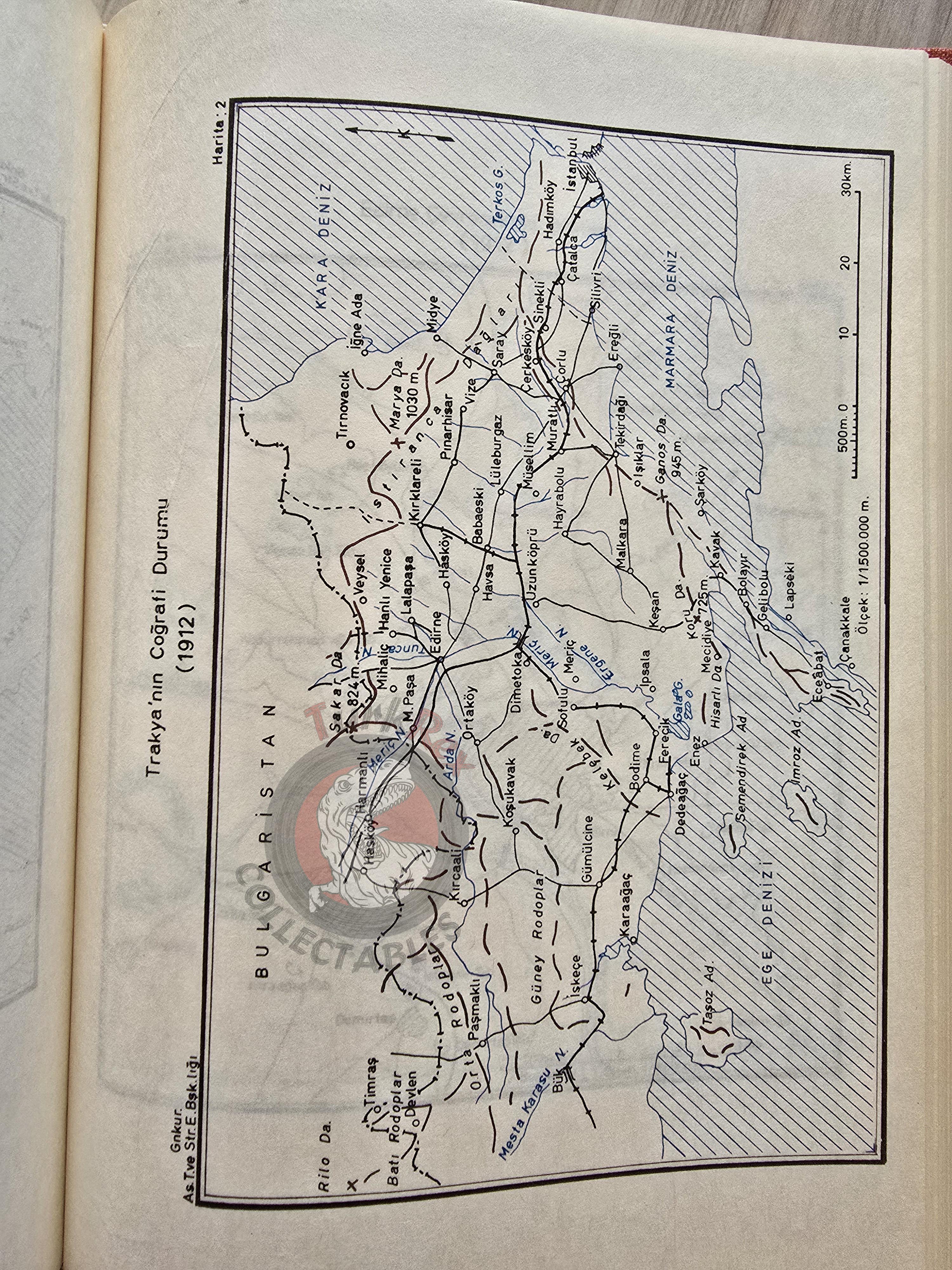 Balkan War Battles Around the Edirne Fortress 1980 Turkish Book Military Ottoman Empire Maps