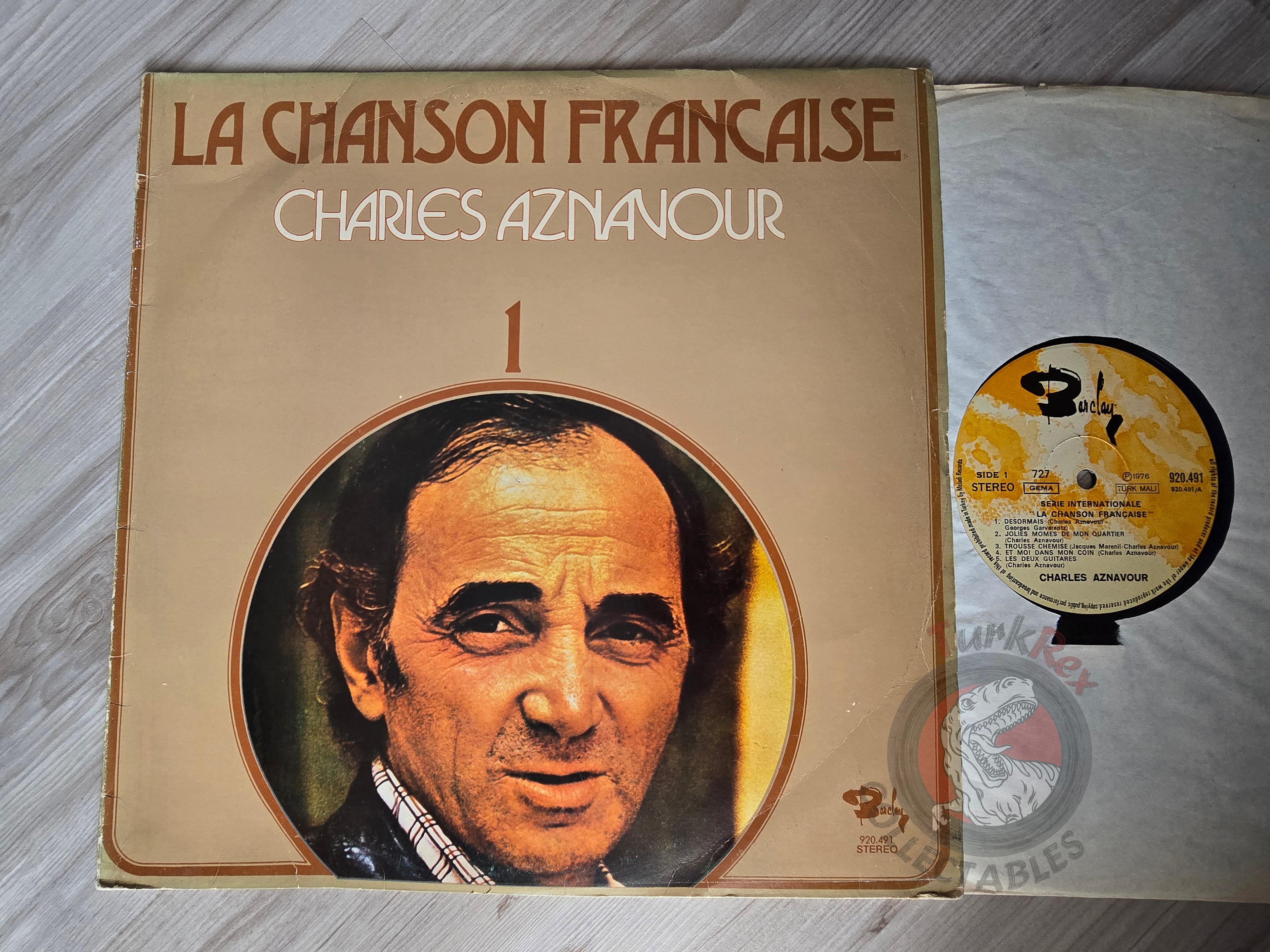 Charles Aznavour – La Chanson Francaise Turkish Pressing Vinyl Turkey Edition