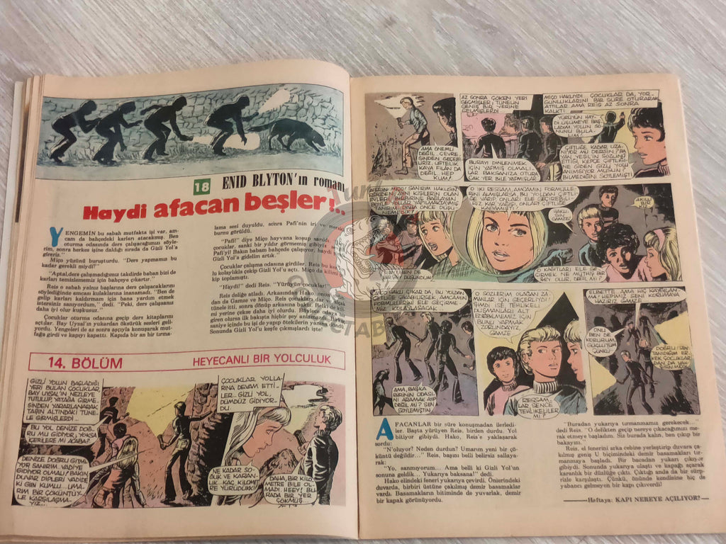 Milliyet Çocuk #18 1982 Turkish Comic Turkey The Famous Five Bernard Prince Tarzan Stefi