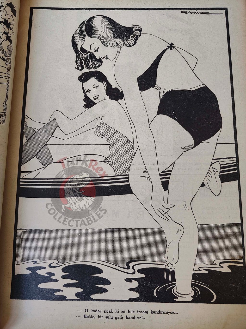 Karikatür 1944 Humor Magazine Turkish Turkey France Germany Bulgaria WW2 era Bagryanov