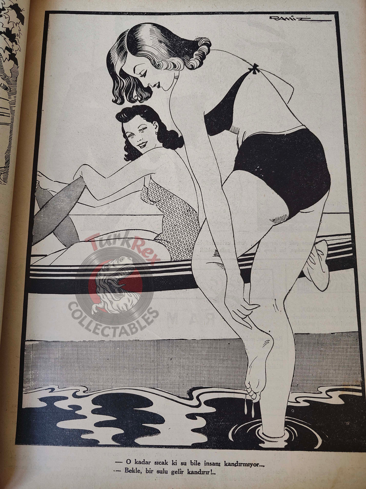 Karikatür 1944 Humor Magazine Turkish Turkey France Germany Bulgaria WW2 era Bagryanov