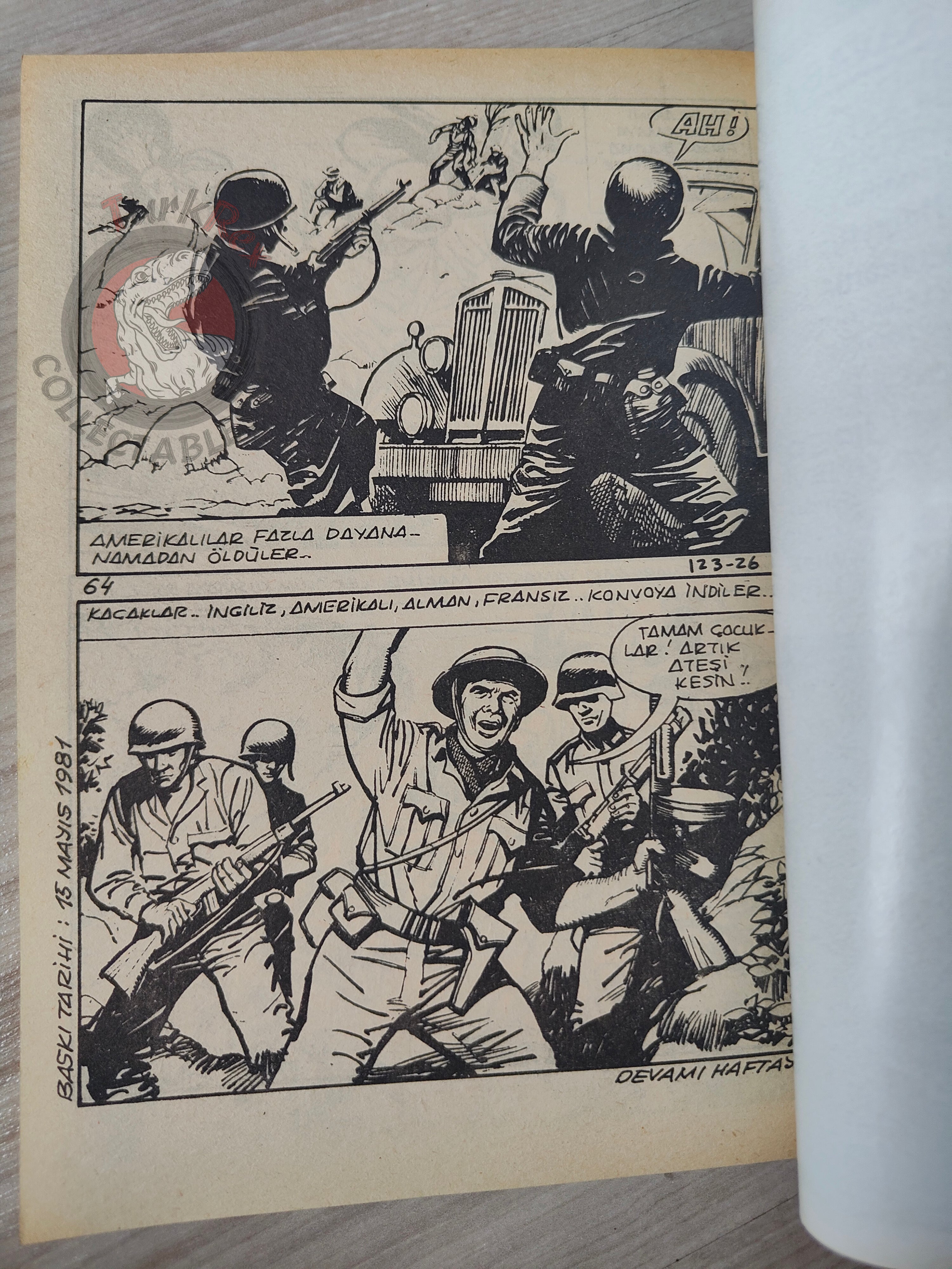 War Picture Library #3 1981 Turkish Comic Turkey WW2 stories