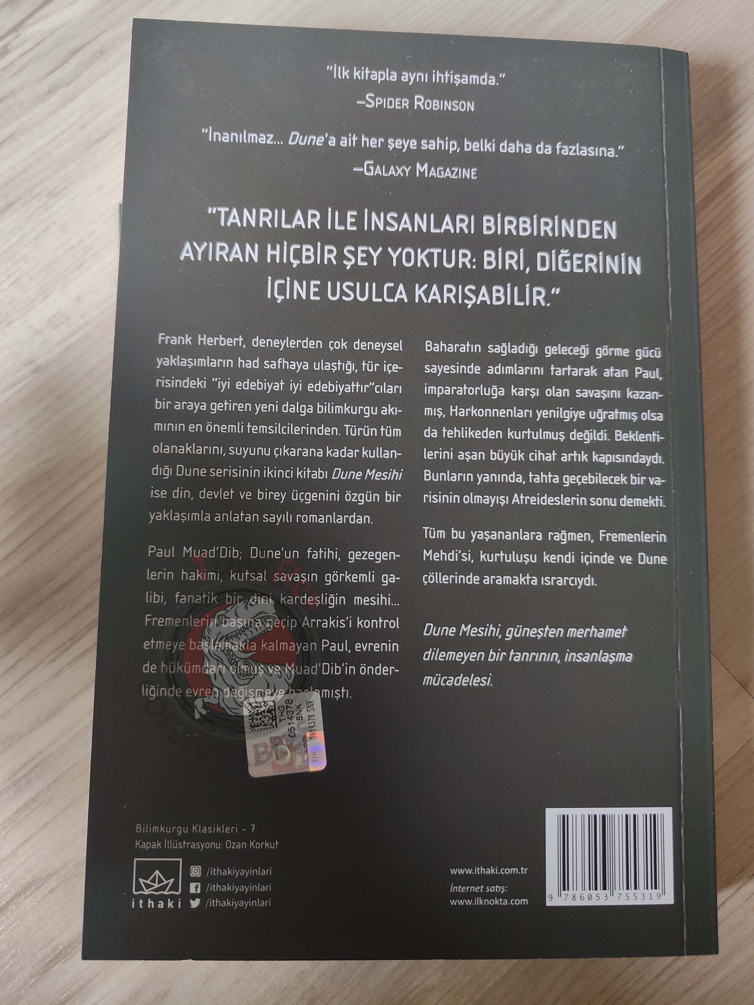 Frank Herbert – Dune Messiah Turkish Book Turkey Dune Series