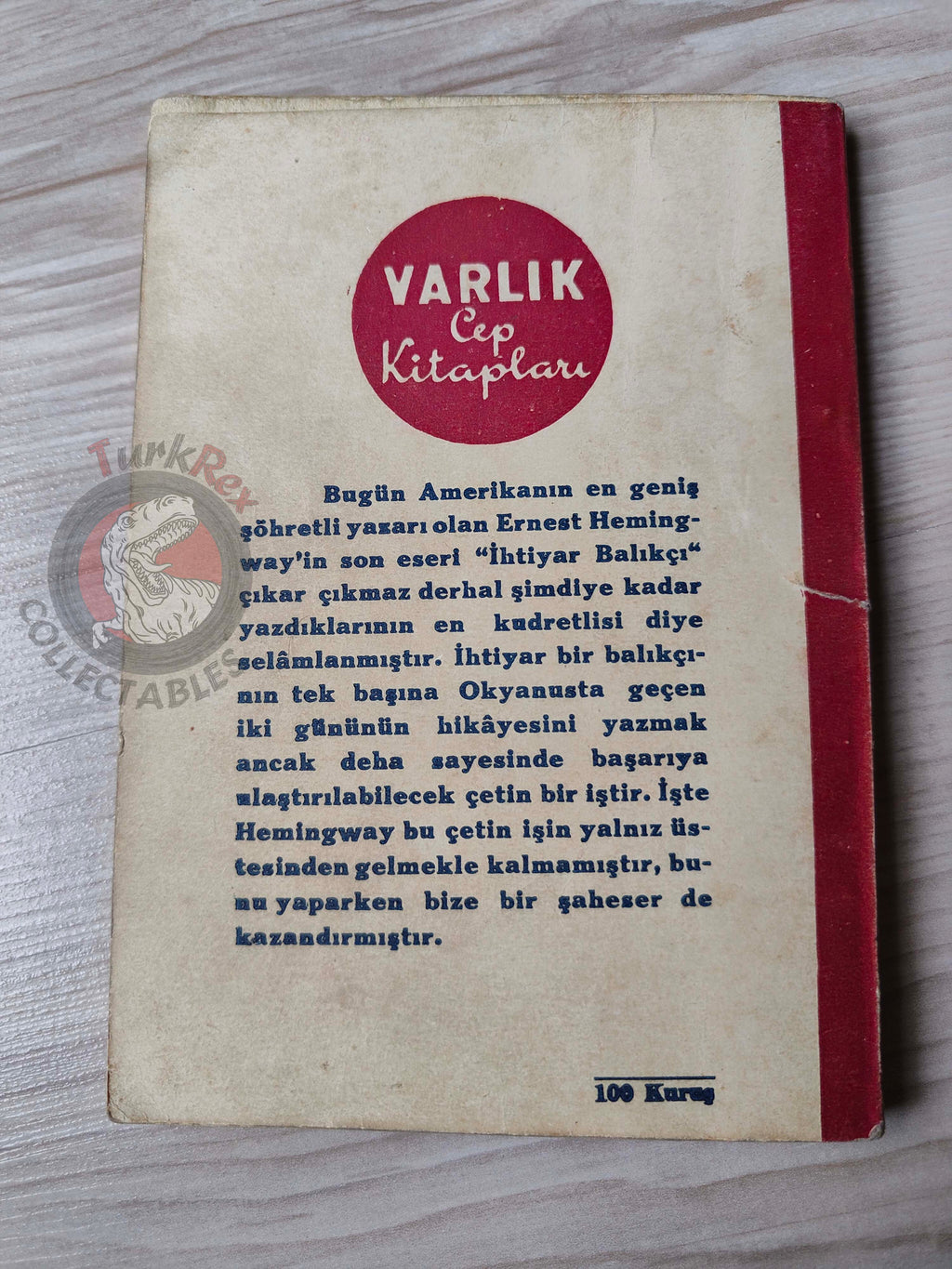 Ernest Hemingway – The Old Man and the Sea 1953 1st Turkish Book Turkey