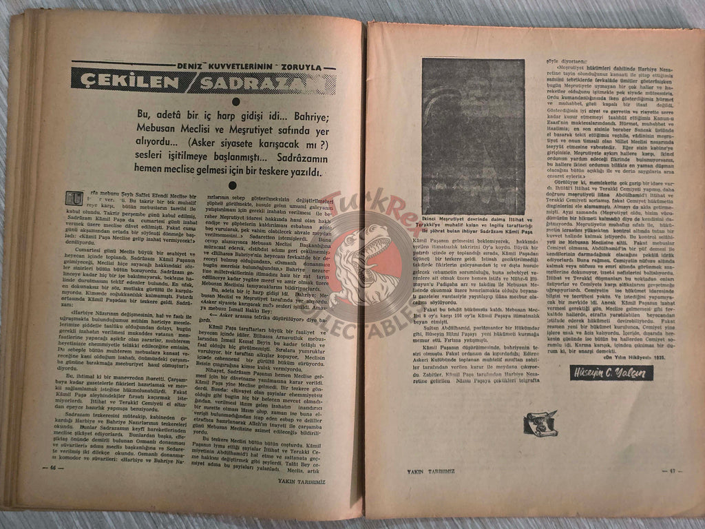 Yakın Tarihimiz 1962 Cemal Pasha Turkish Magazine Turkey Ottoman Empire Atatürk Medina WW1