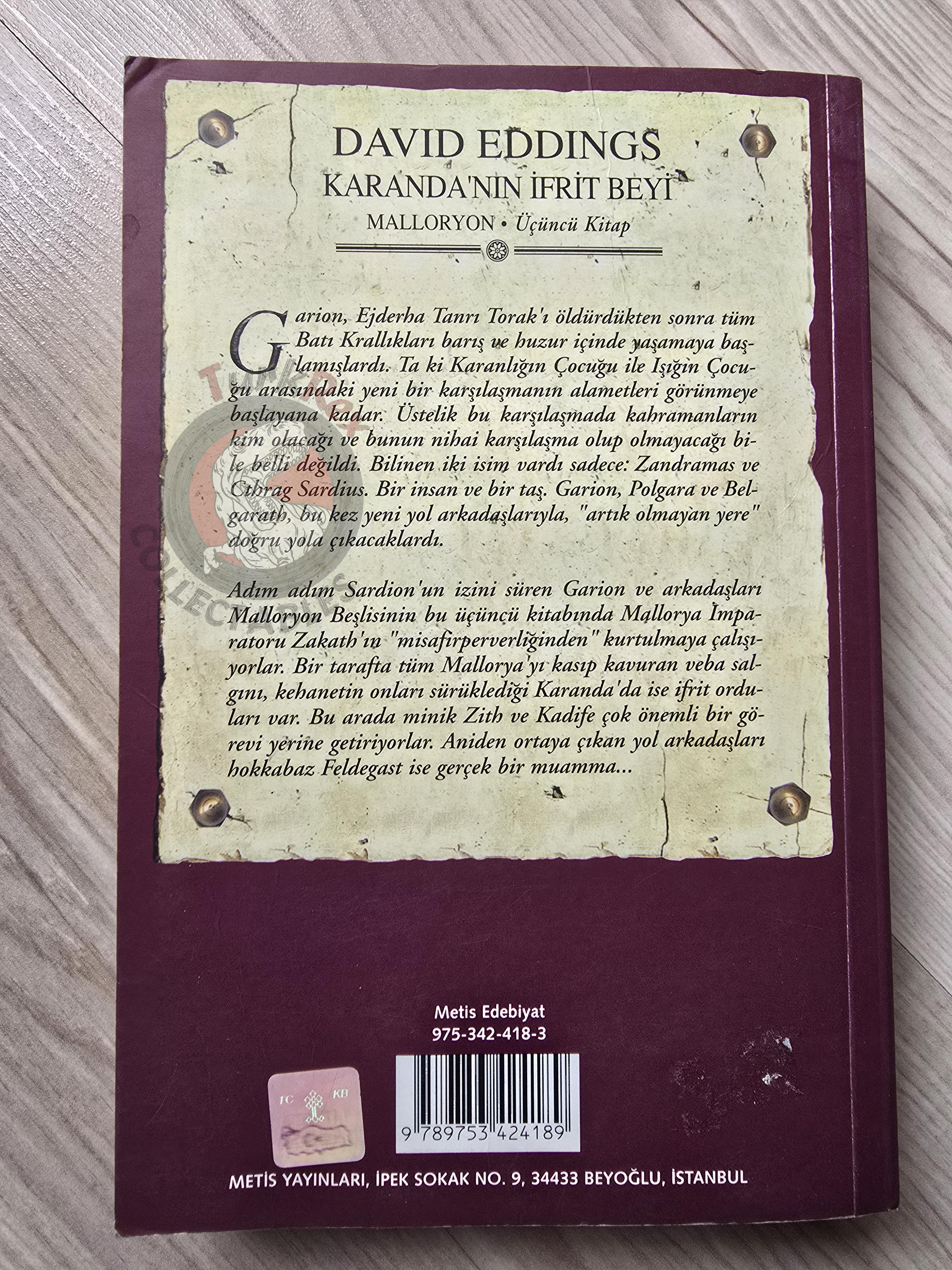 David Eddings – The Malloreon 3: Demon Lord of Karanda 2003 1st Turkish Book Turkey
