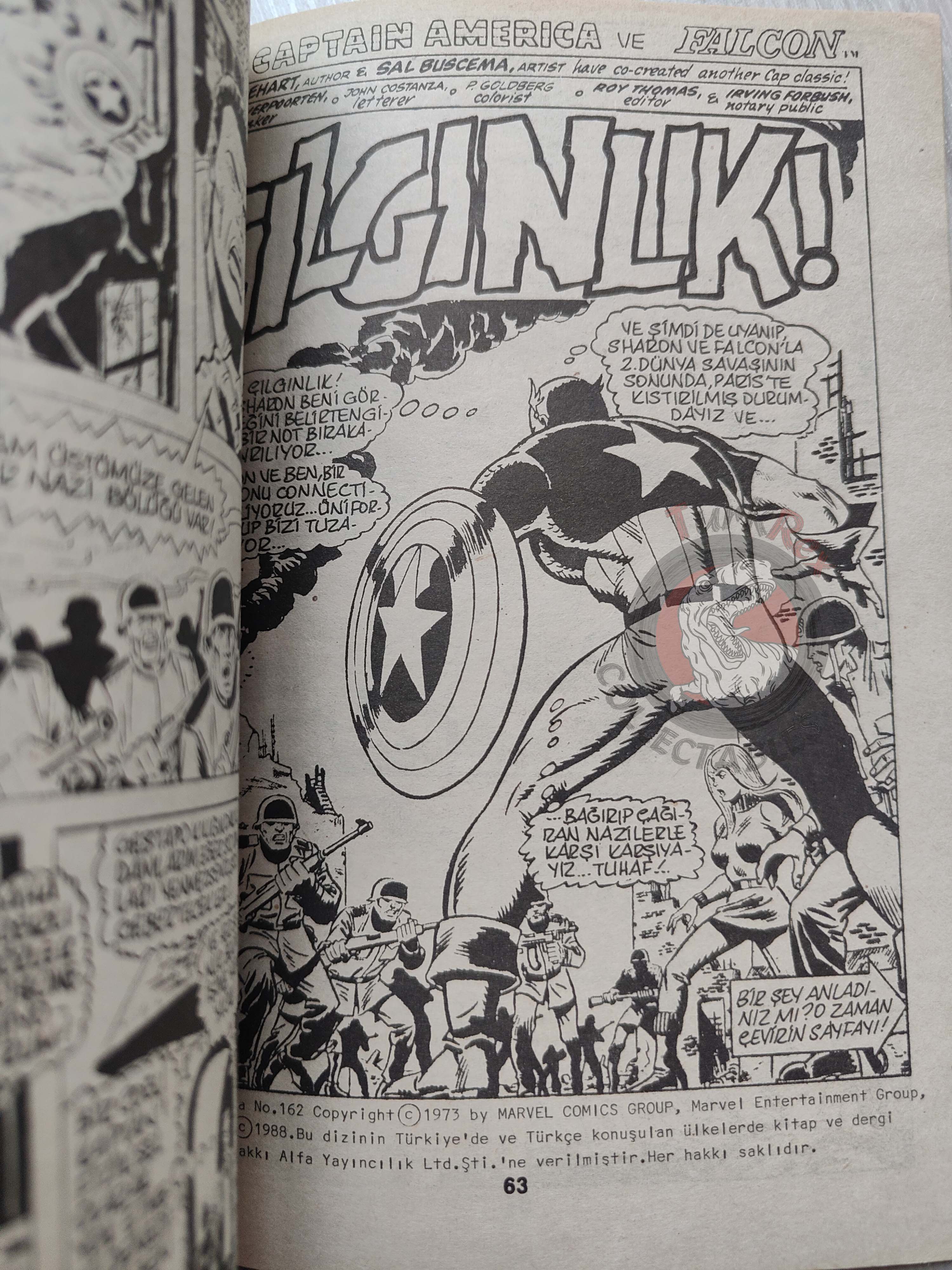 Captain America – Issue #2 1988 Turkish Comic Turkey #159 #160 #161 #162