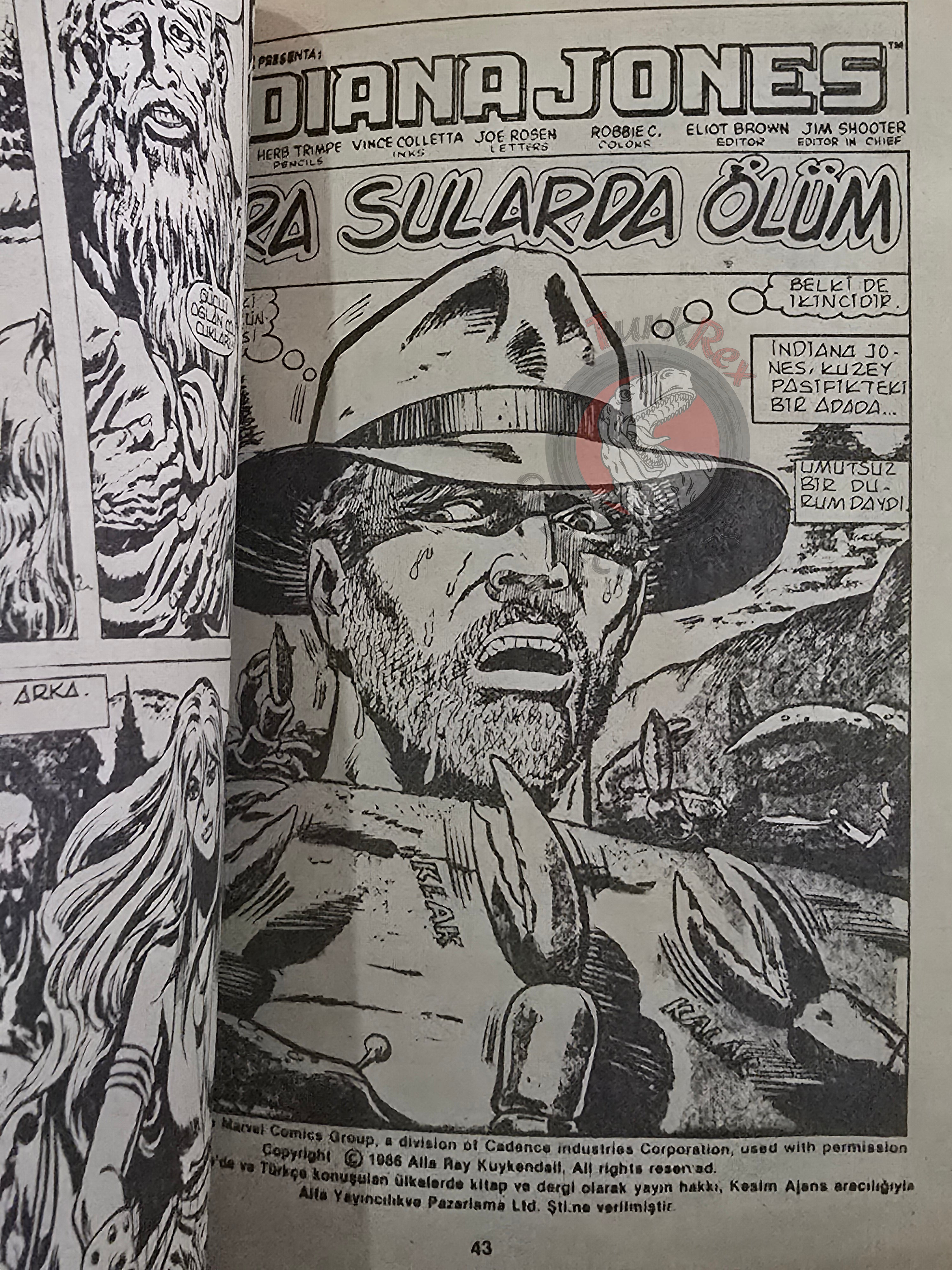 Red Sonja #5 1986 Turkish Comic Turkey Cover #11 - #4 Indiana Jones #16