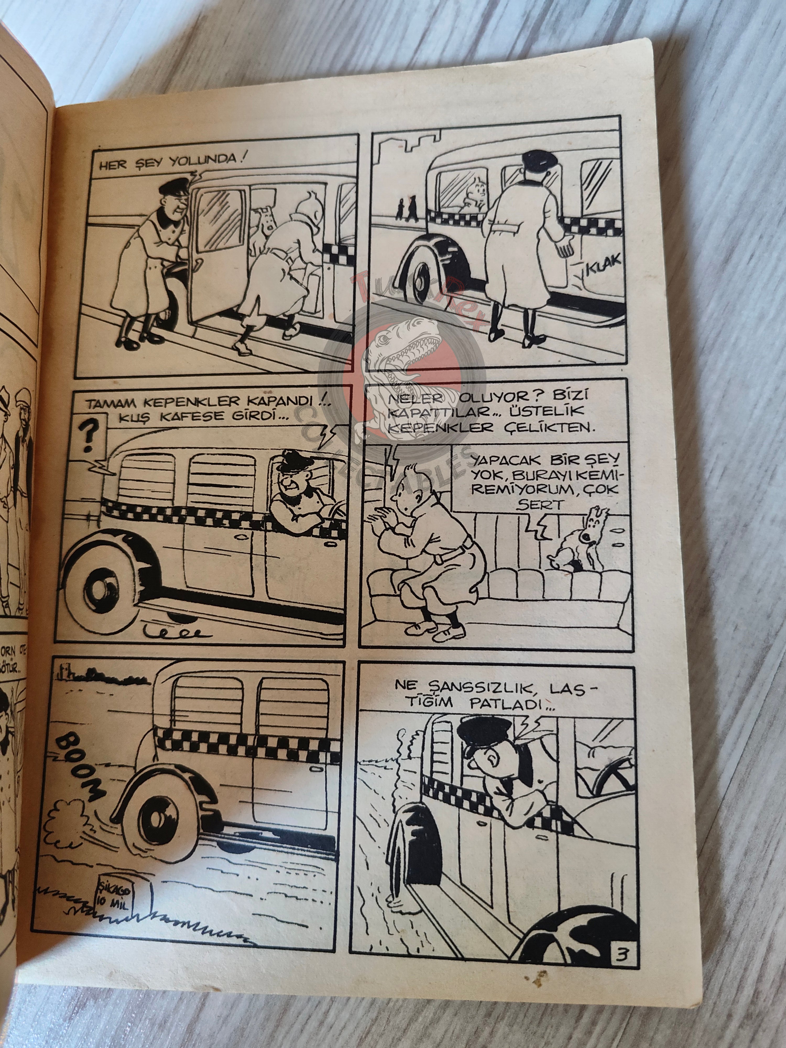 Tintin – Tintin in America mid 1980s Turkish Edition Comic Turkey 1