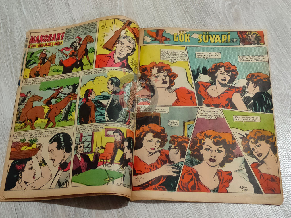 Binbir Roman #107 1950 Victor Hugo 93 - Mandrake Turkish Comic Mag Turkey