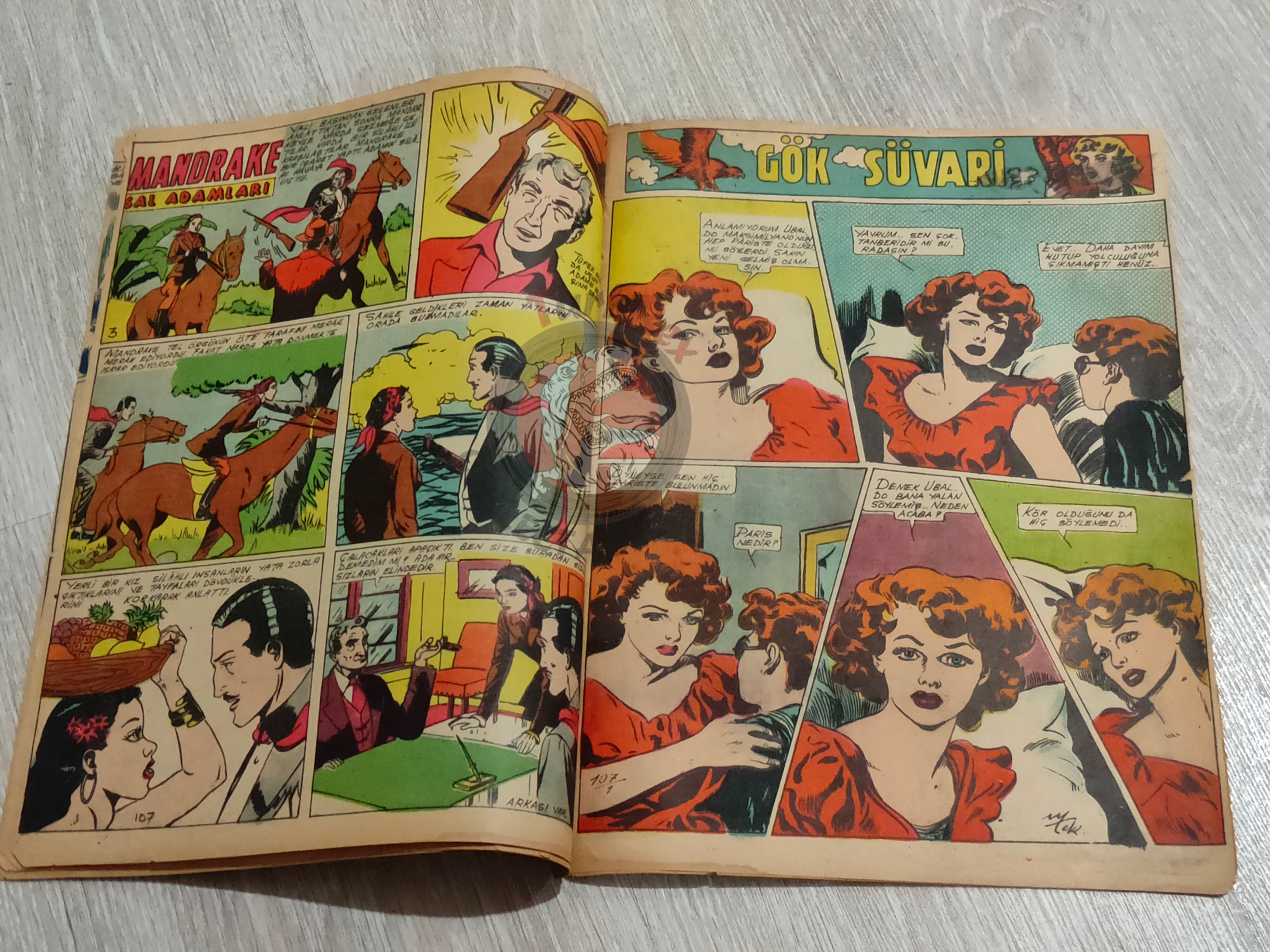 Binbir Roman #107 1950 Victor Hugo 93 - Mandrake Turkish Comic Mag Turkey