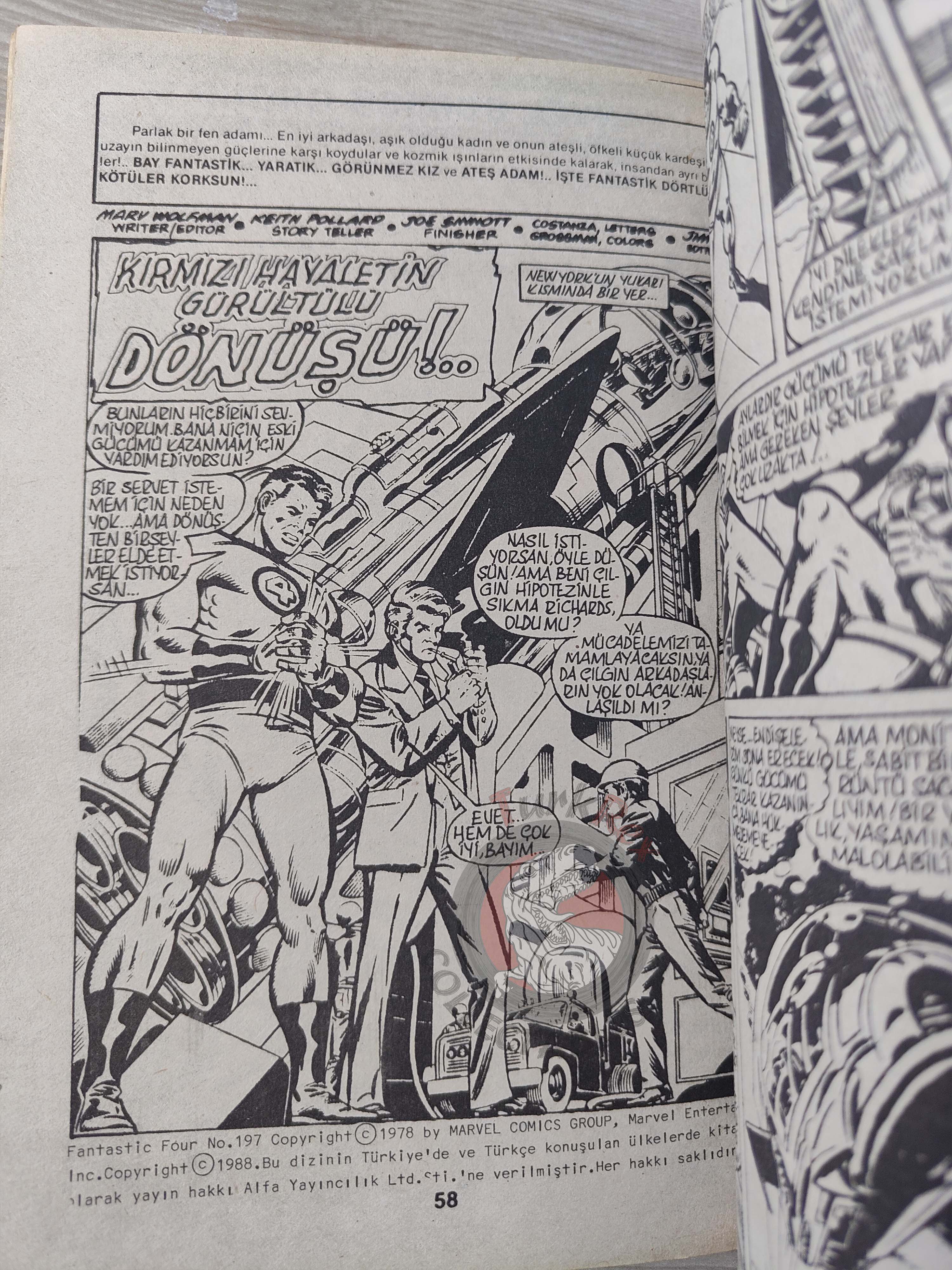 Fantastic Four #2 1988 Turkish Comic Turkey #194 #195 #196 #197