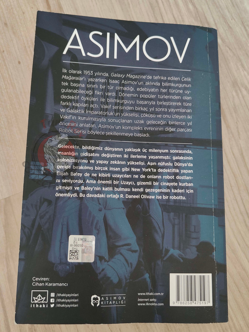 Isaac Asimov – Robot Series - The Caves of Steel Turkish Book Turkey