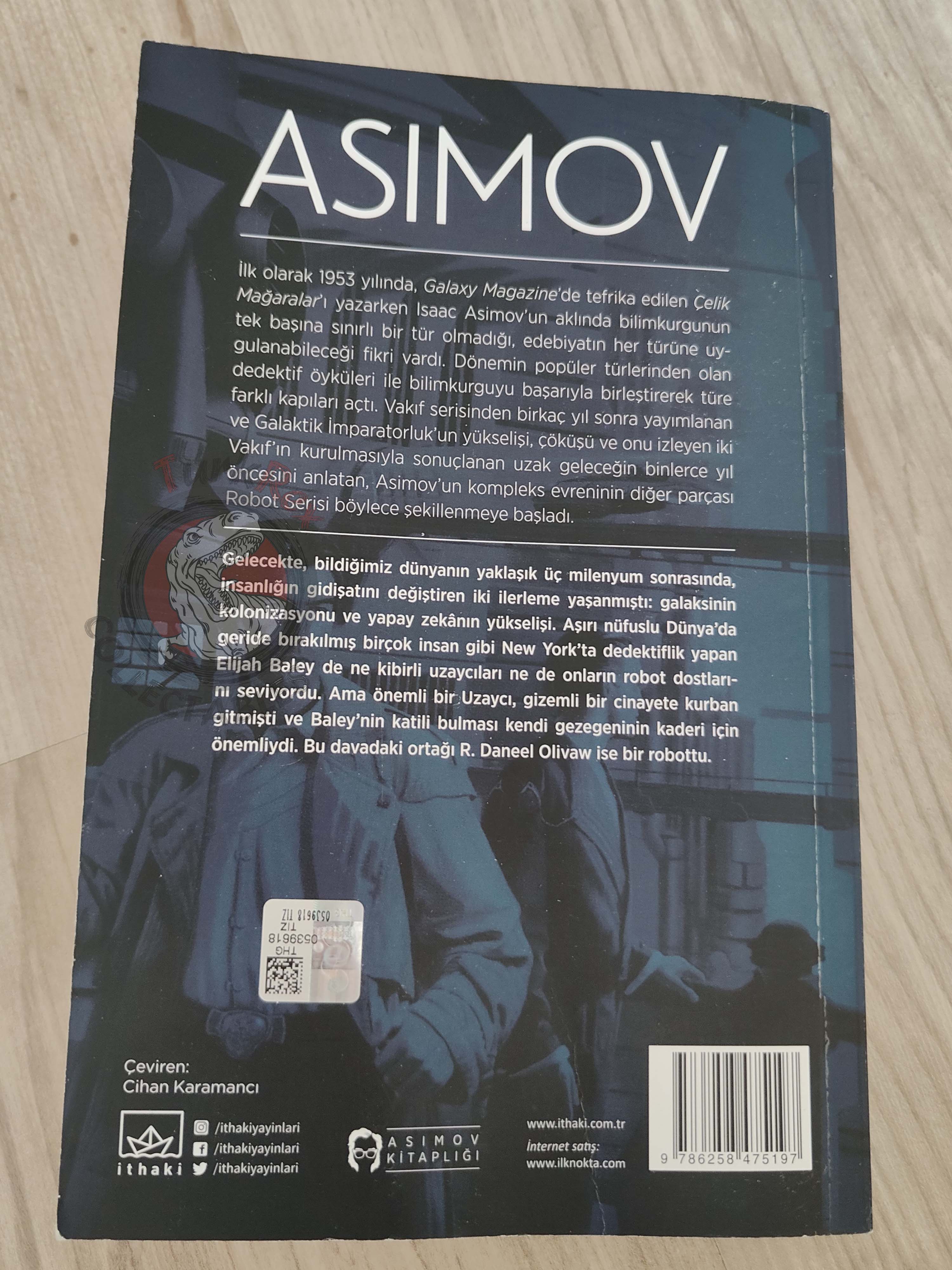 Isaac Asimov – Robot Series - The Caves of Steel Turkish Book Turkey
